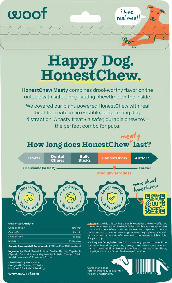 WOOF HonestChew Meaty YGnawt - Medium