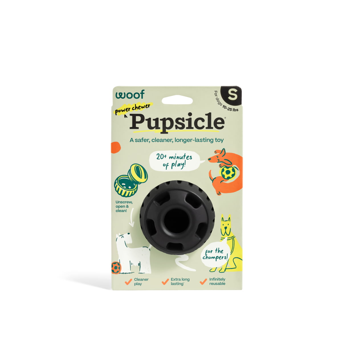 WOOF Pupsicle 'Power Chewer' Black Small