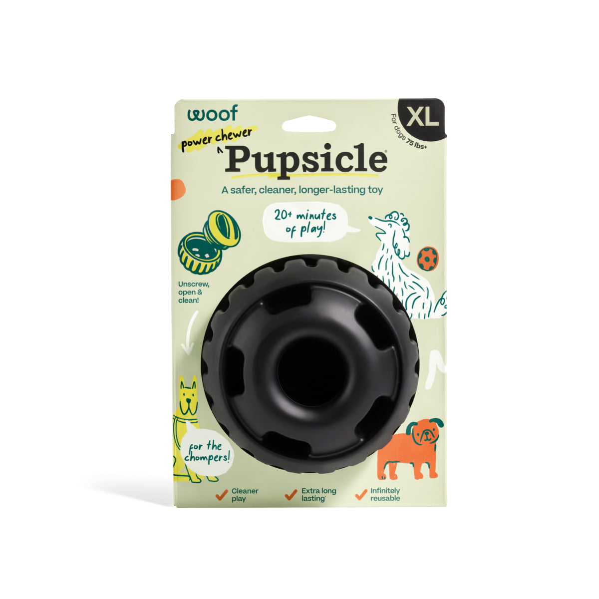 WOOF Pupsicle 'Power Chewer' Black XL