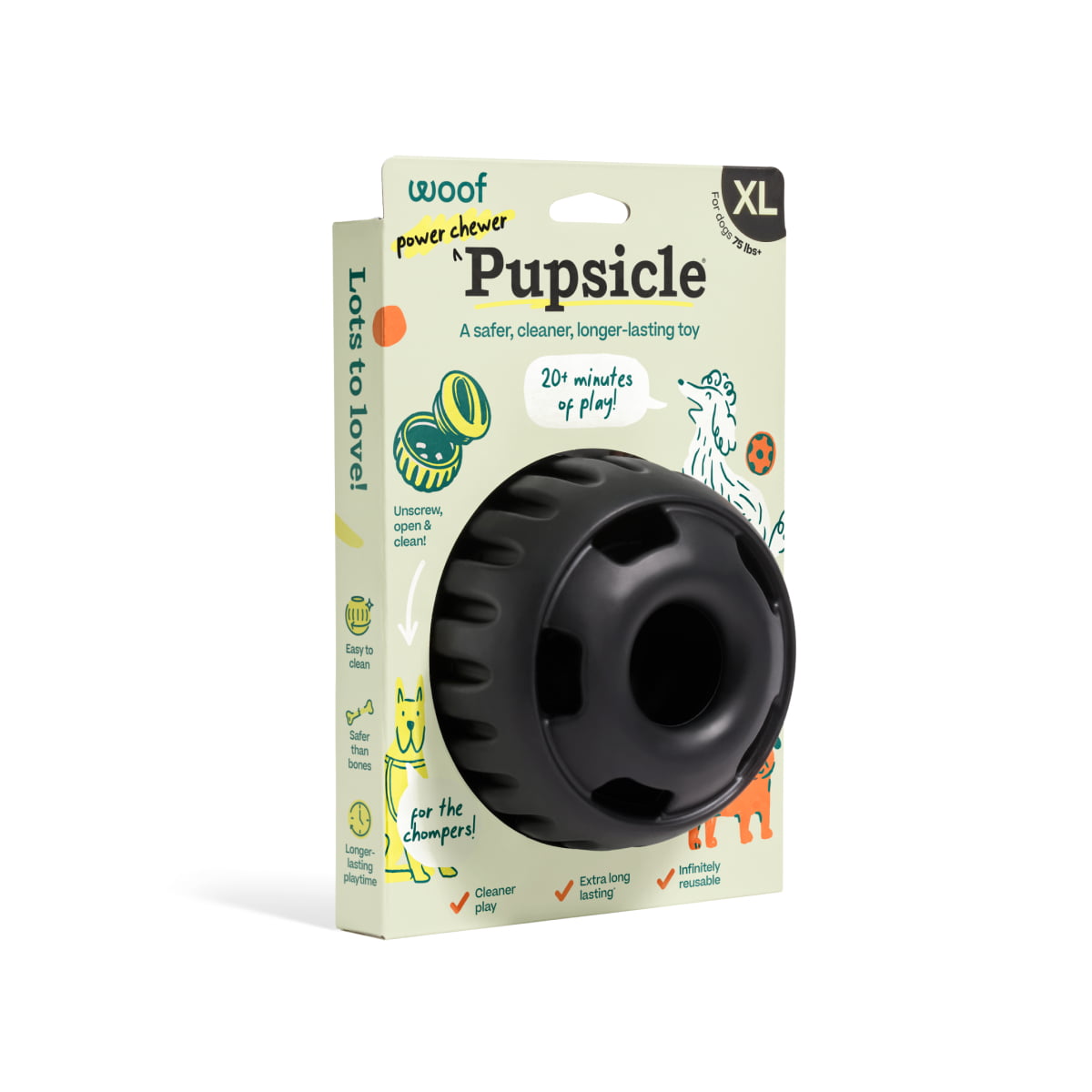 WOOF Pupsicle 'Power Chewer' Black XL