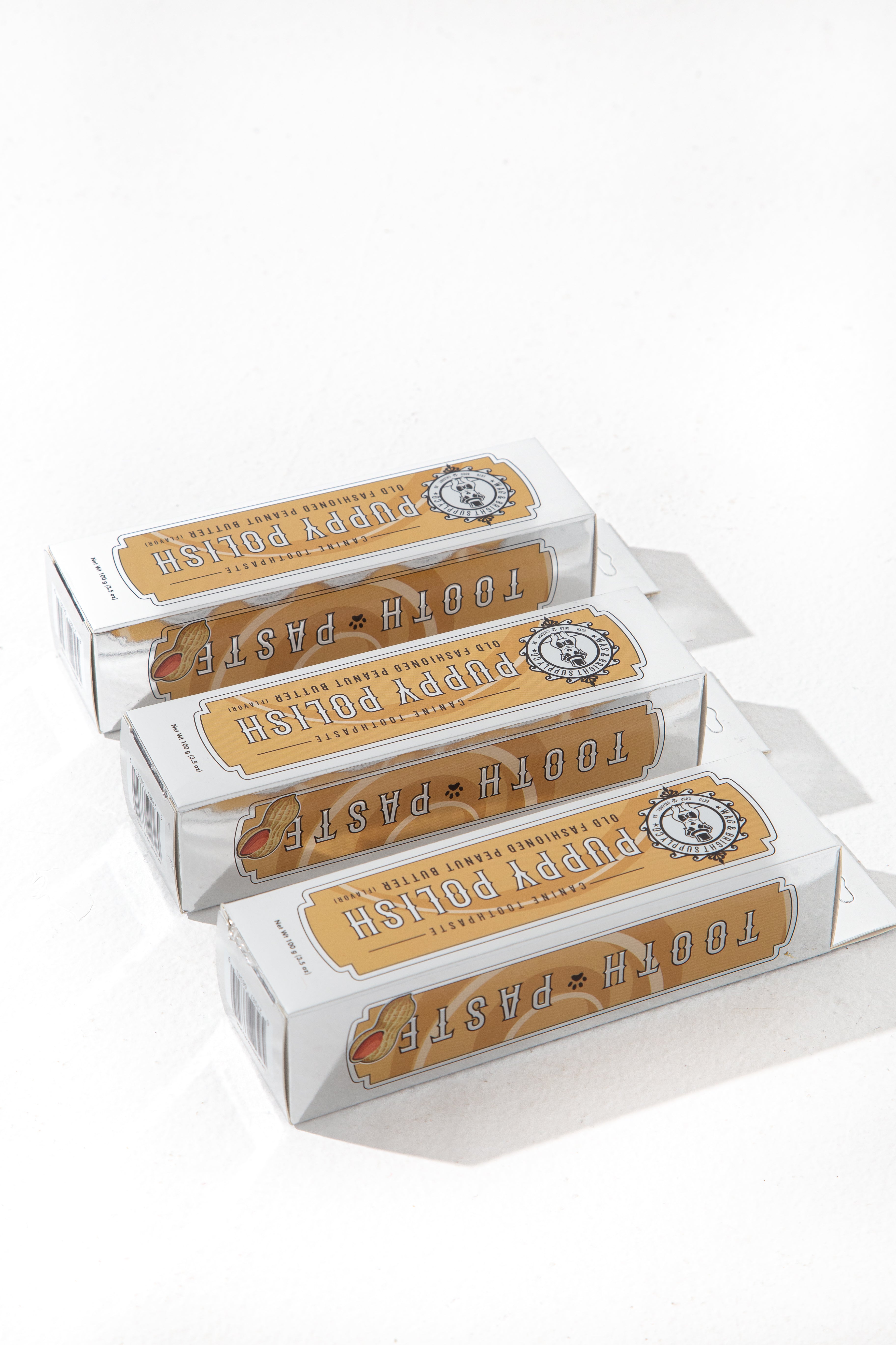 Wag & Bright Supply Co. Puppy Polish Natural Canine Toothpaste Old Fashioned Peanut Butter Flavor 3.5oz