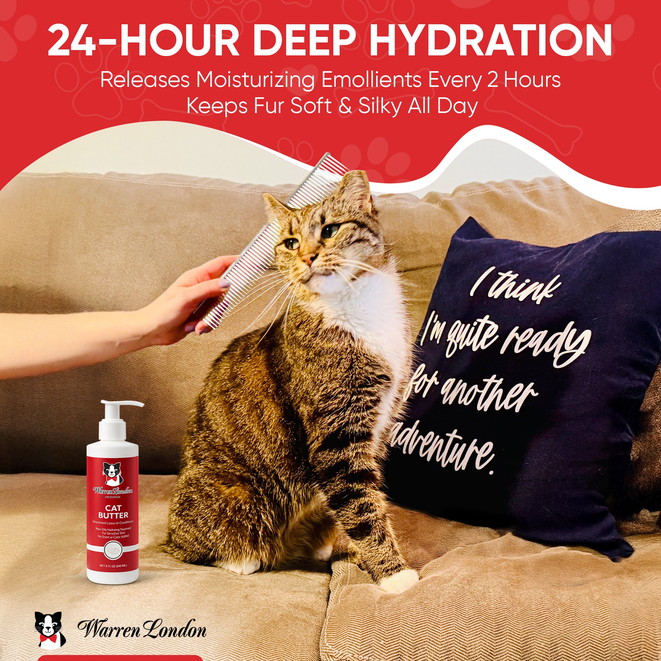 Warren London Cat Hydrating Butter - Unscented - 8oz