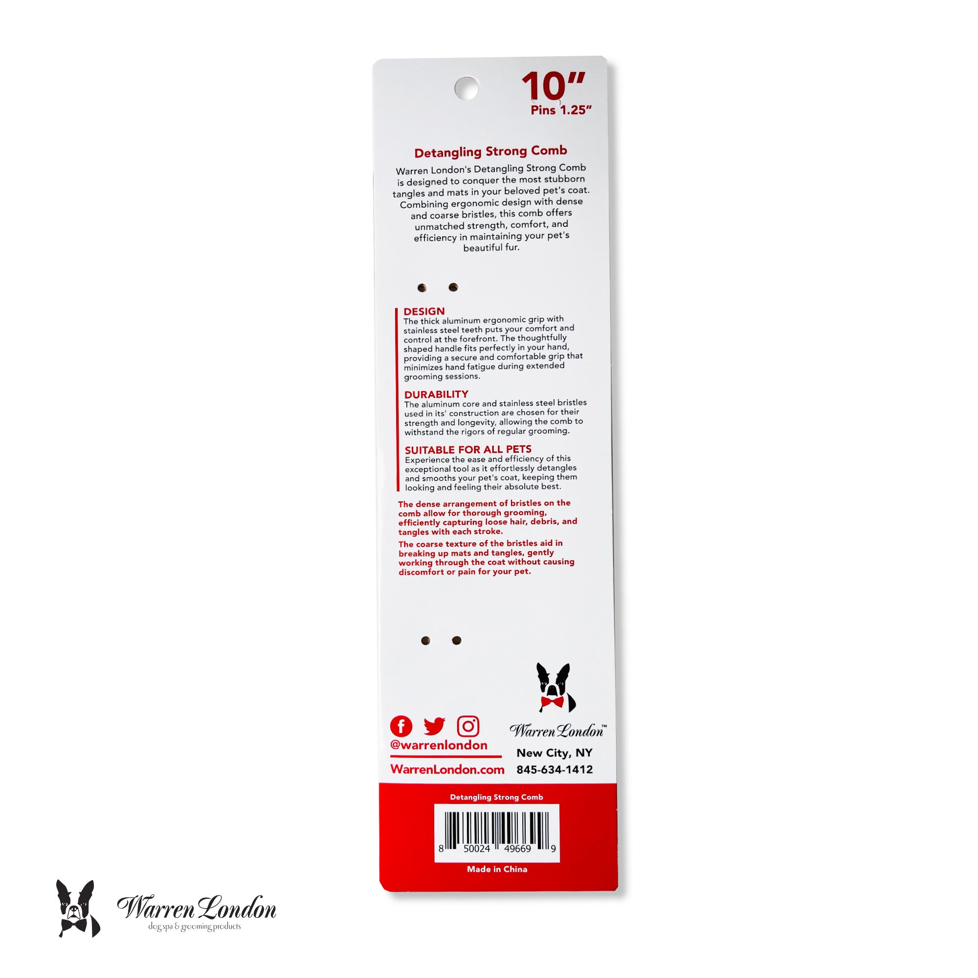 Warren London Detangling Strong Comb