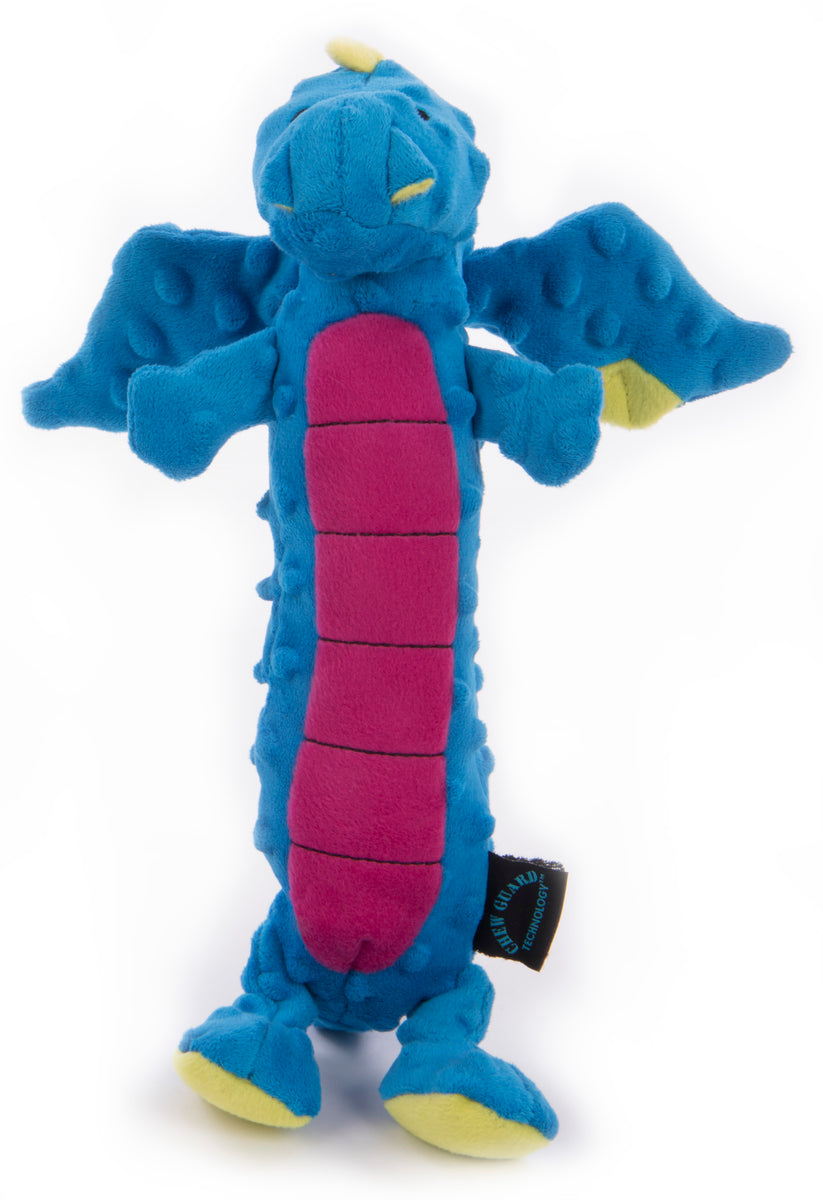 goDog Dragons Skinny Squeaky Plush Dog Toy Large