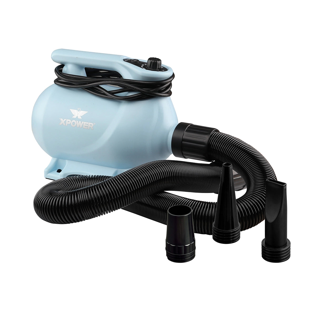 XPOWER B-123 High Velocity Variable Speed Pet Dryer with 2-Stage Heat Settings - Sky Blue