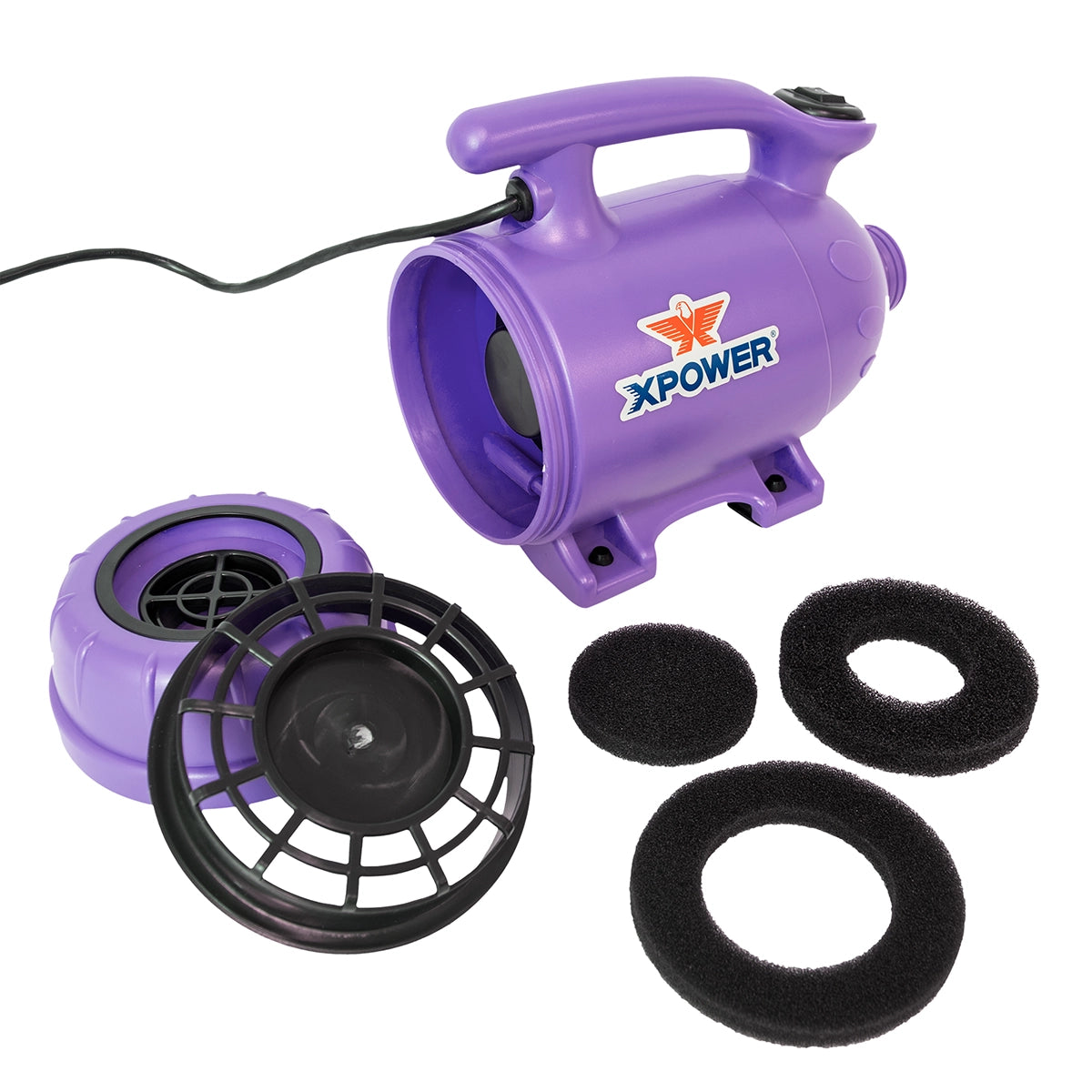 XPOWER B-2 Pro at Home Pet Grooming Dog Force Hair Dryer and Vacuum - Purple