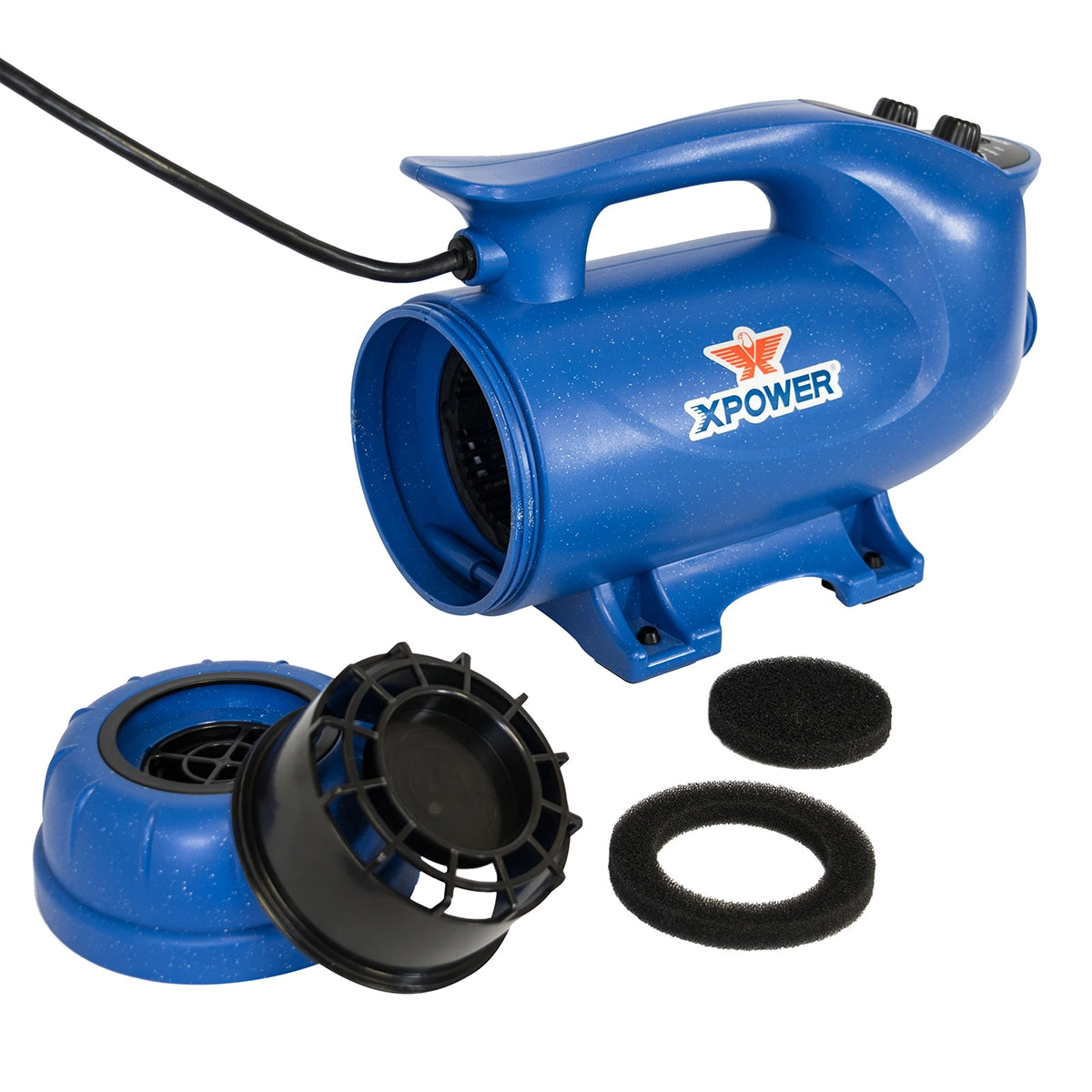 XPOWER B-8 Elite 4 HP Brushless Motor Professional Pet Grooming Dog Force Hair Dryer with Variable Speed and Heat