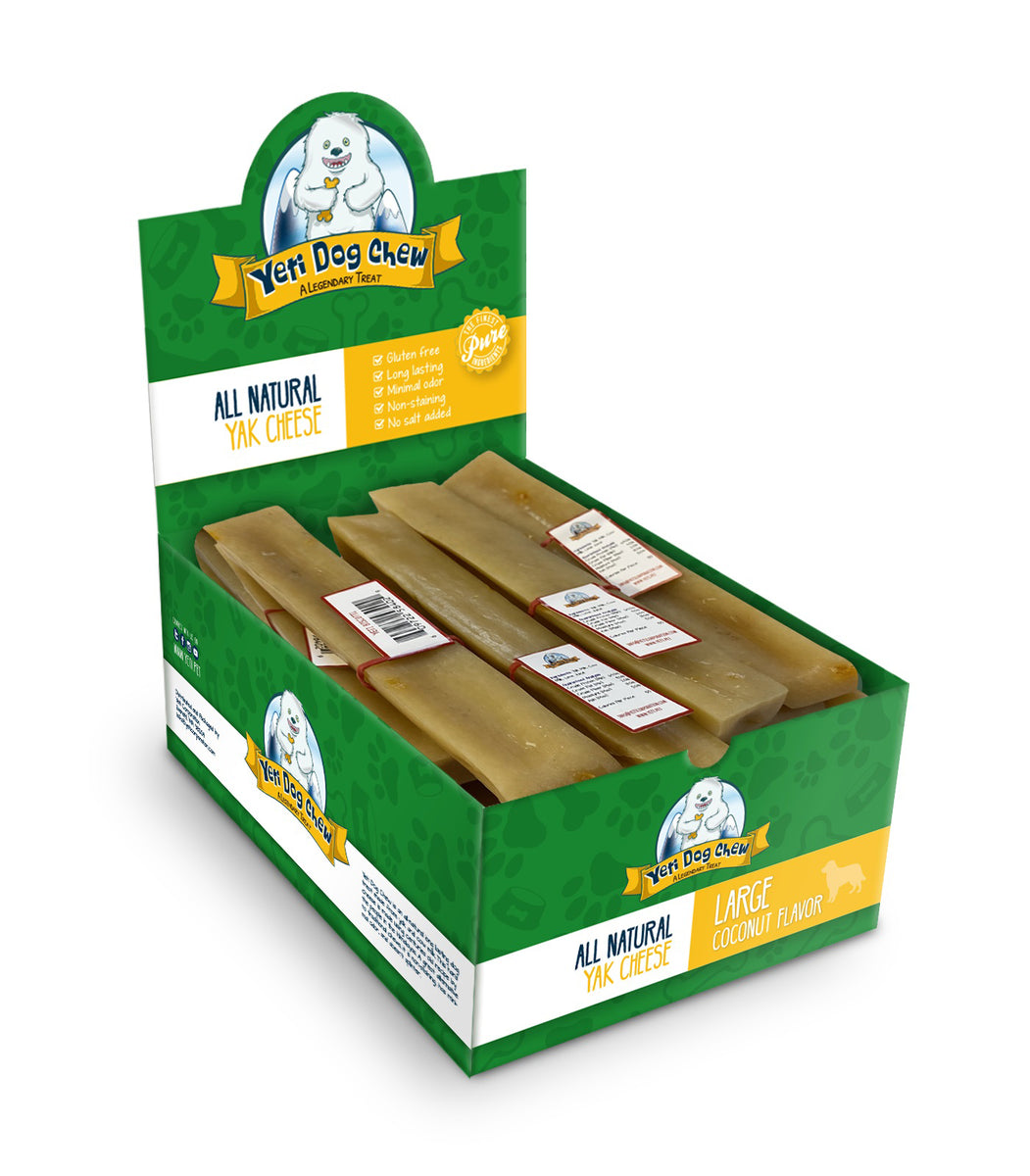 Yeti Dog Chews Coconut Large Chews Bulk Box 14 pieces 3.5oz