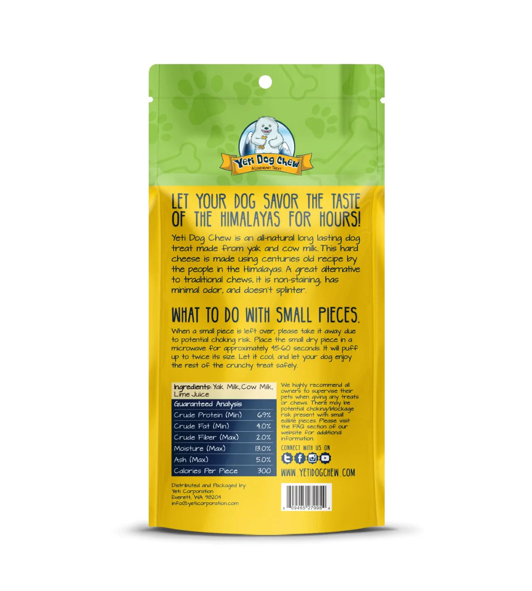 Yeti Dog Chew 2pc Medium Chews 5oz Bag