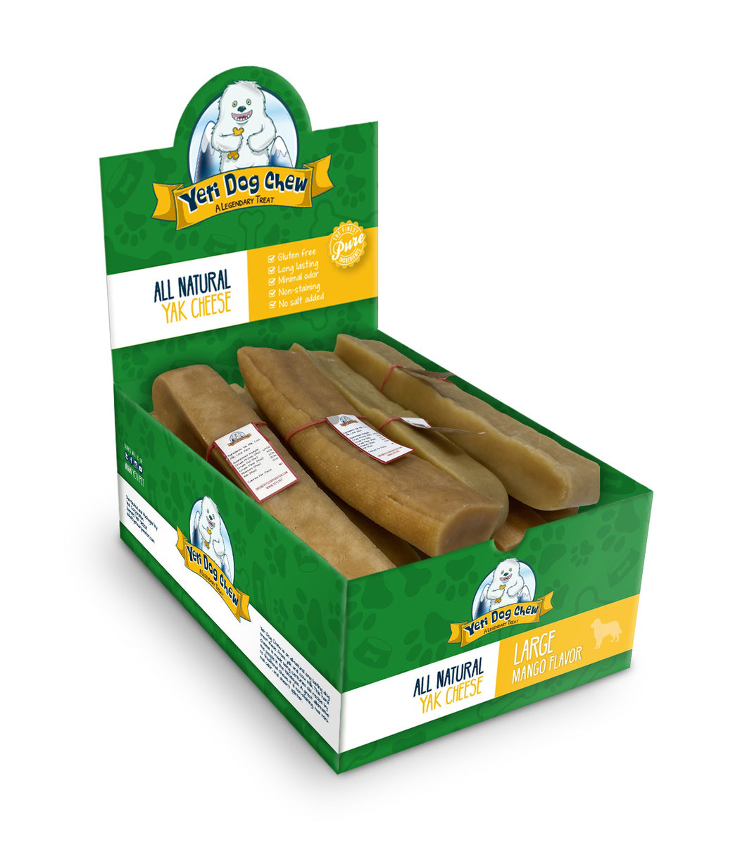 Yeti Dog Chews Mango Large Chews Bulk Box 14 pieces 3.5oz