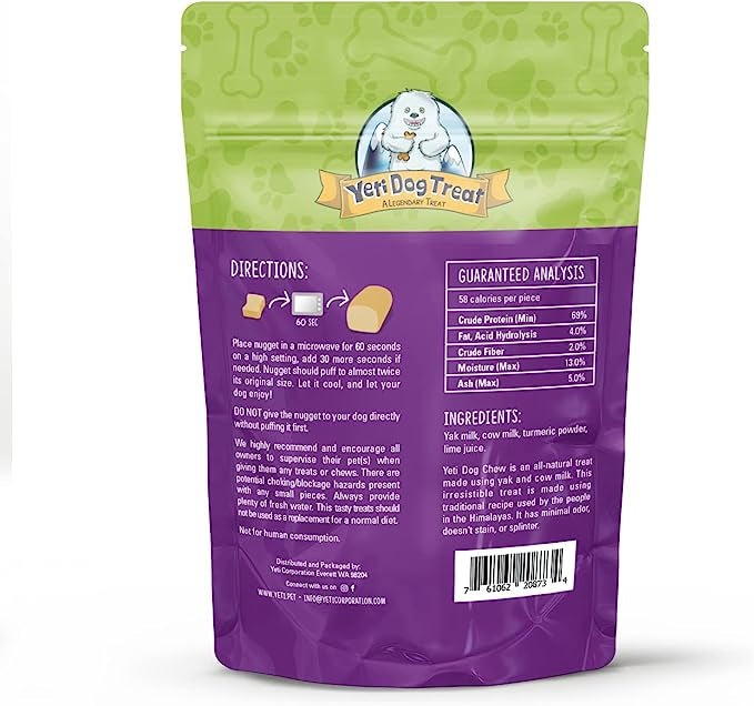 Yeti Dog Nuggets Turmeric Flavored 6 pieces 3.5oz