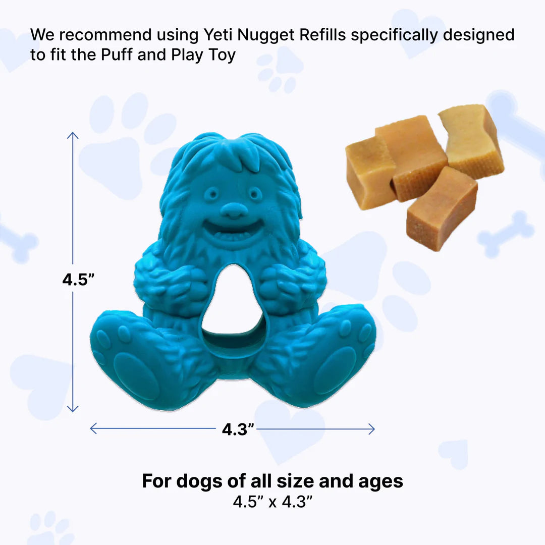 Yeti Dog Chew Puff & Play Hangry Yeti Blue