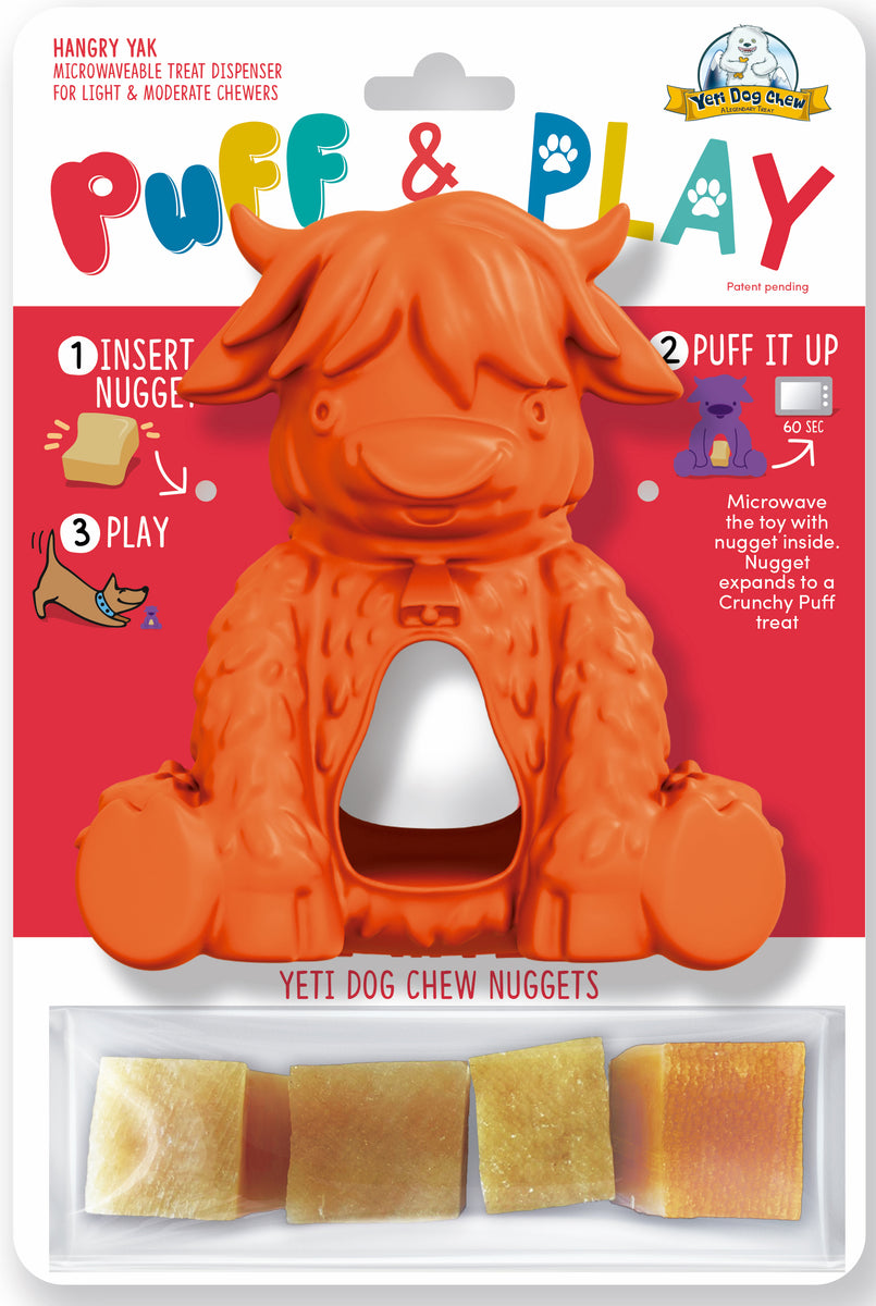 Yeti Dog Chew Puff & Play Hangry Yak Orange