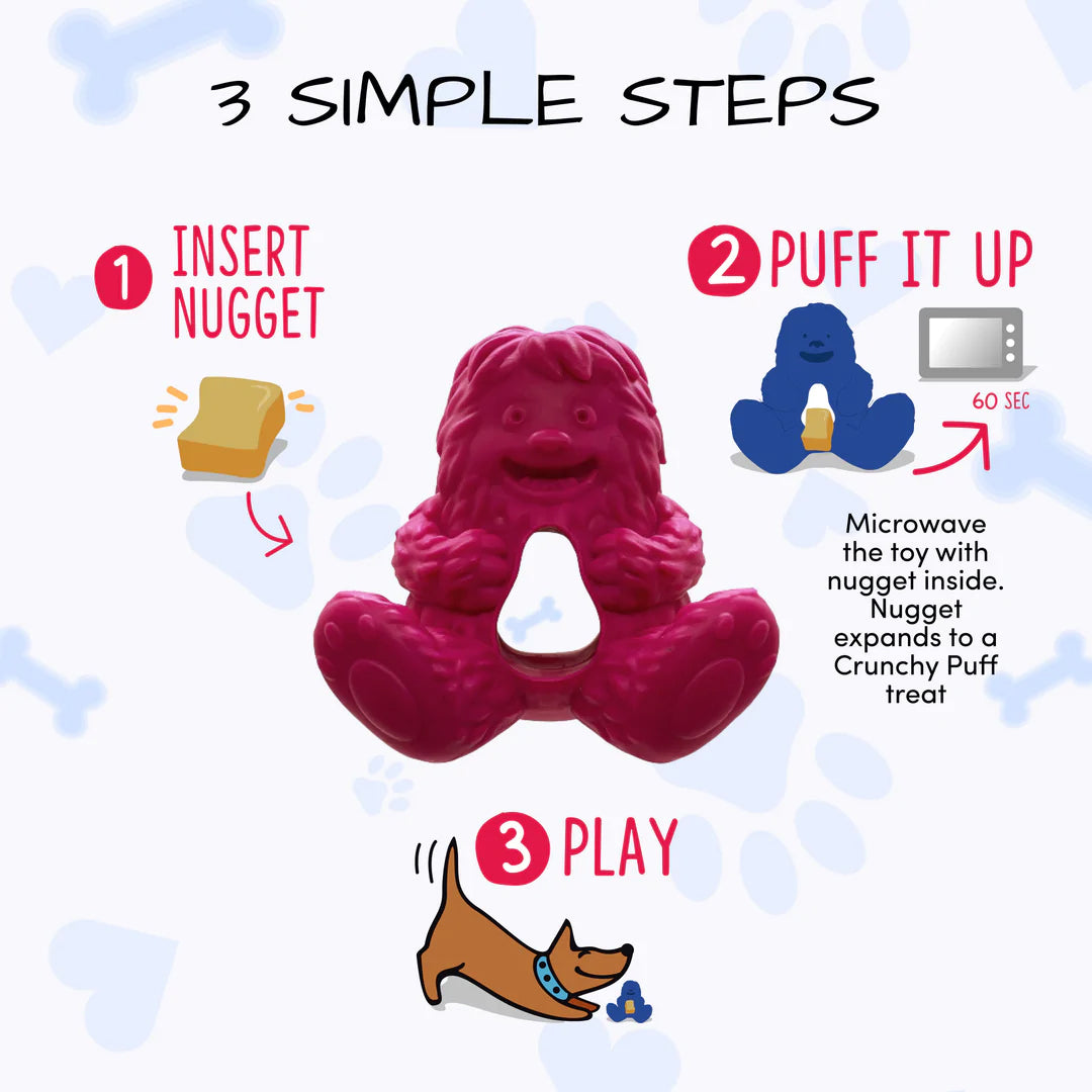 Yeti Dog Chew Puff & Play Hangry Yeti Pink
