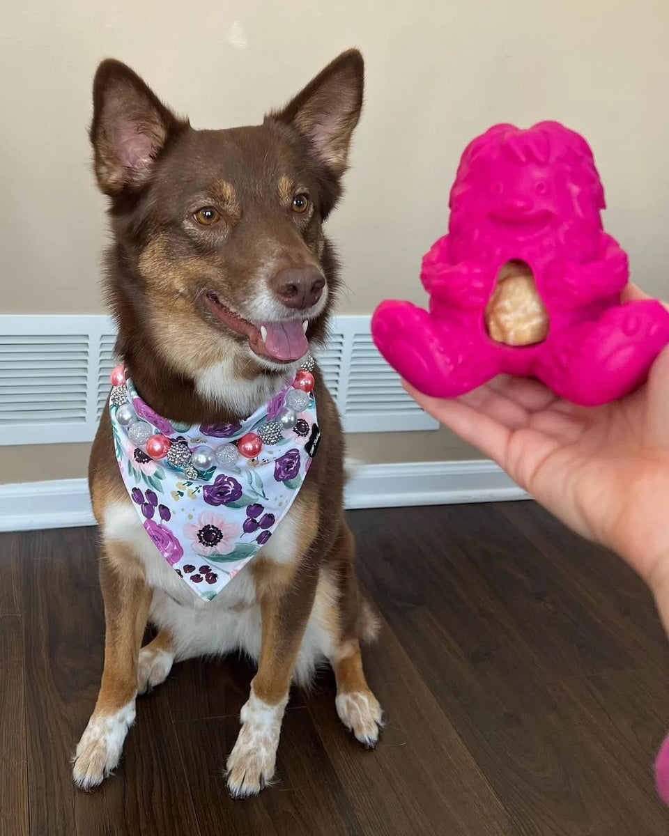 Yeti Dog Chew Puff & Play Hangry Yeti Pink