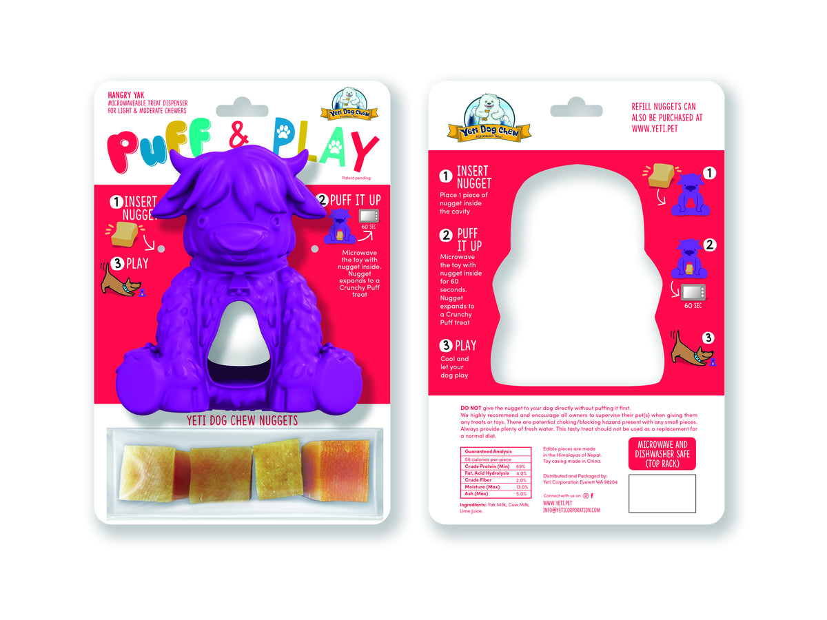 Yeti Dog Chew Puff & Play Hangry Yak Purple