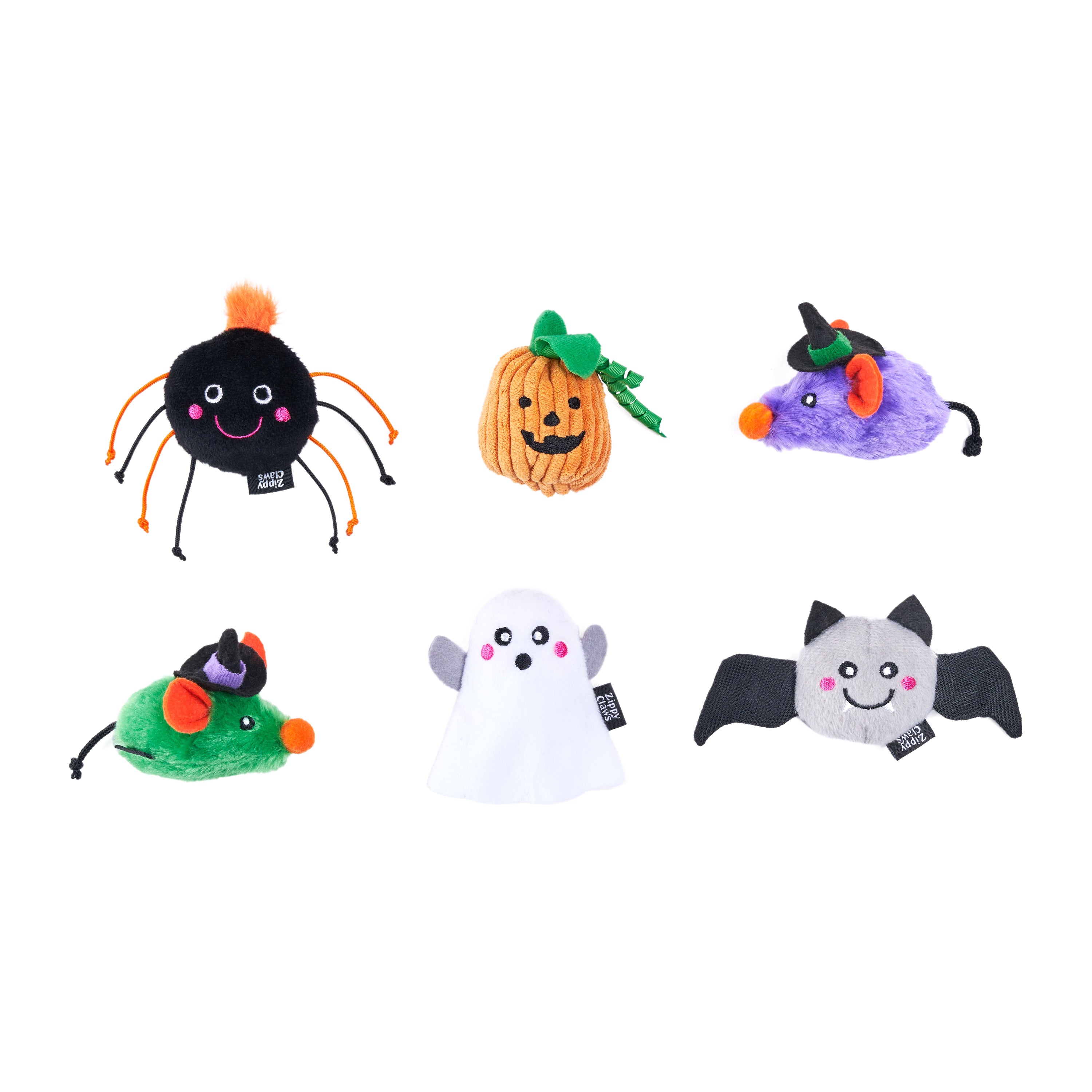ZippyClaws Halloween Haunted Critters Cat Toy 6pk