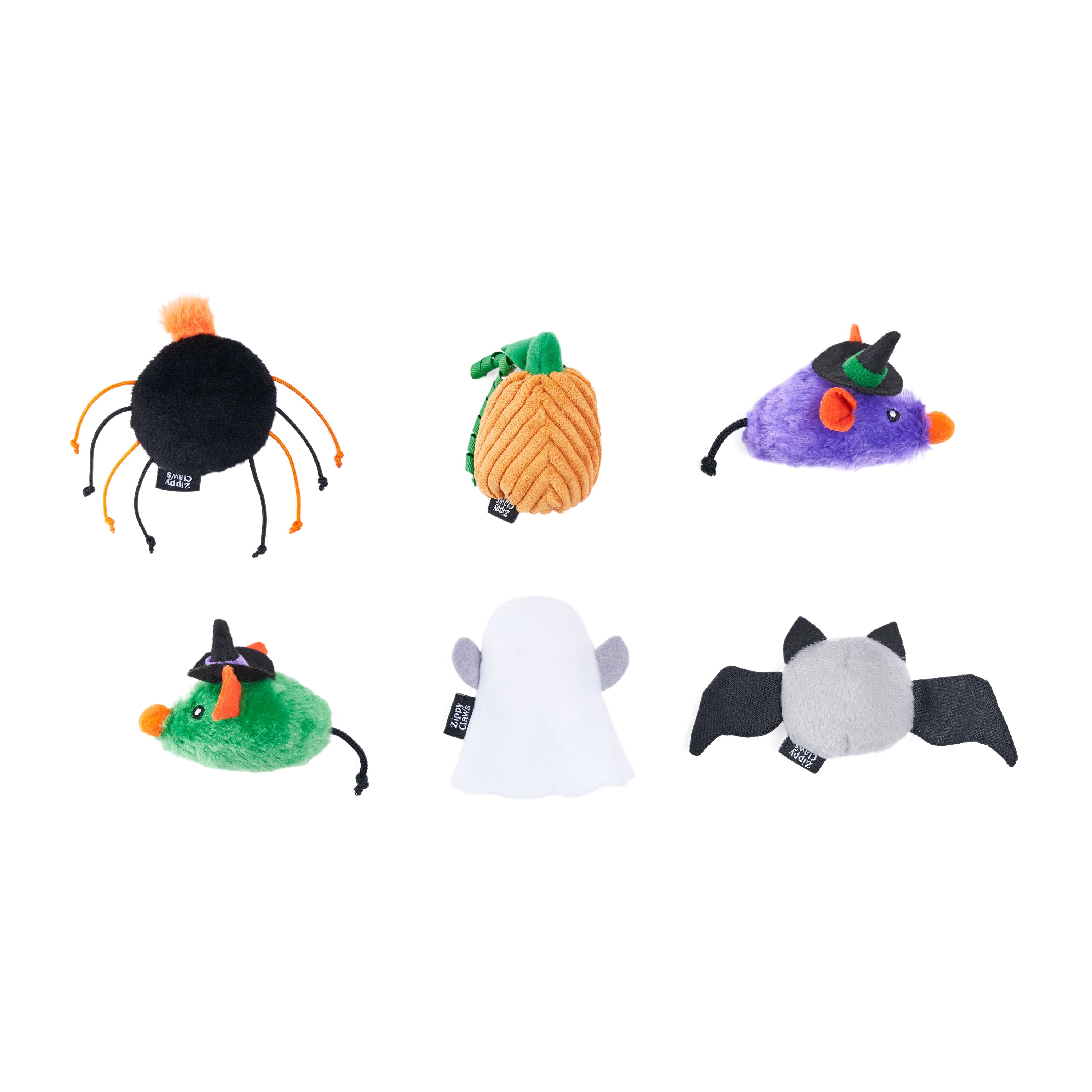 ZippyClaws Halloween Haunted Critters Cat Toy 6pk