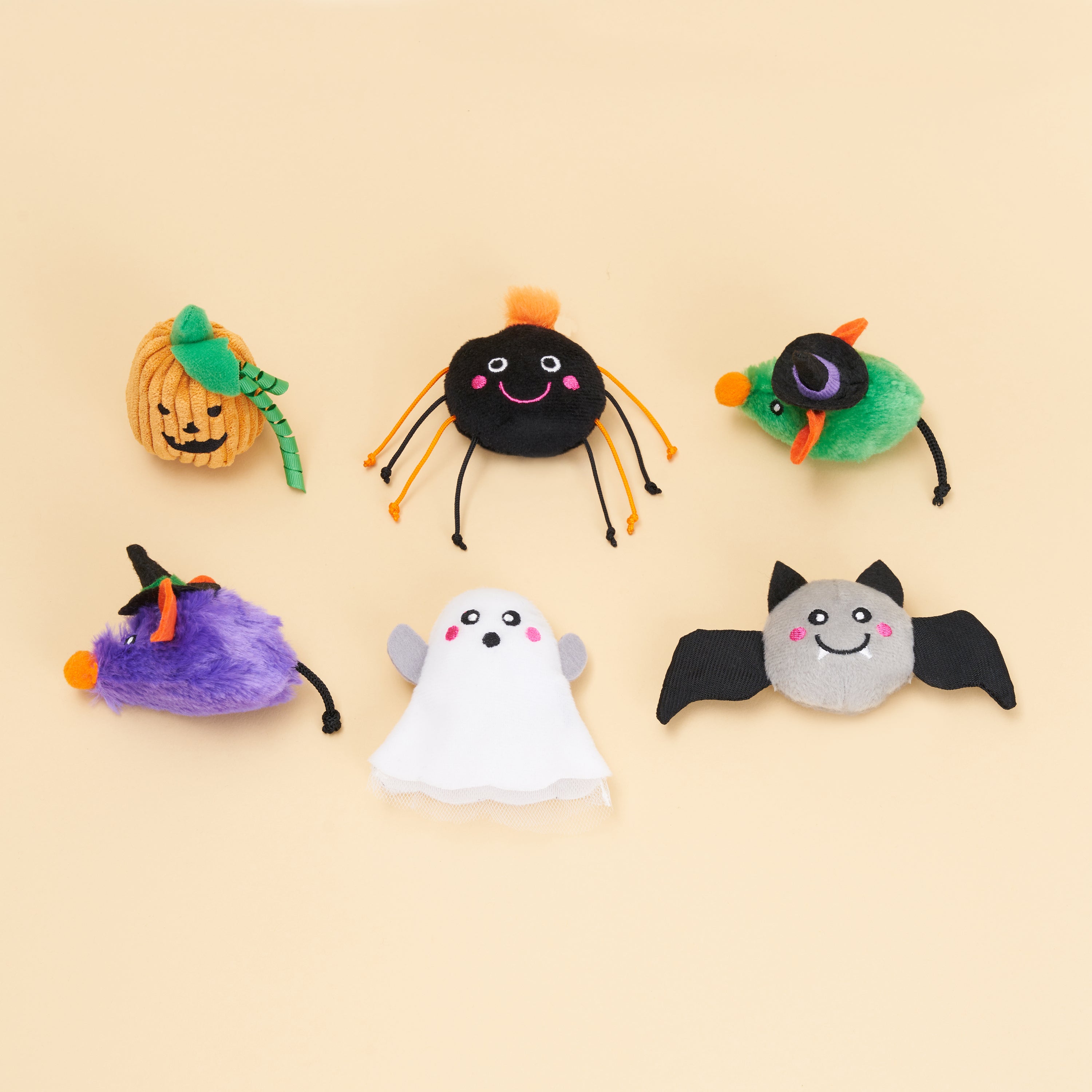 ZippyClaws Halloween Haunted Critters Cat Toy 6pk