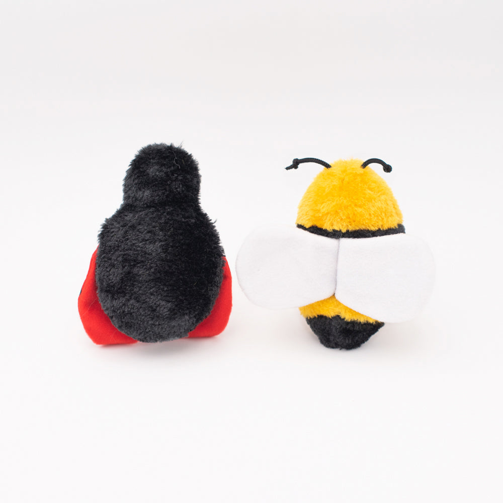 ZippyPaws Crinkle 2-Pack Bee and Ladybug