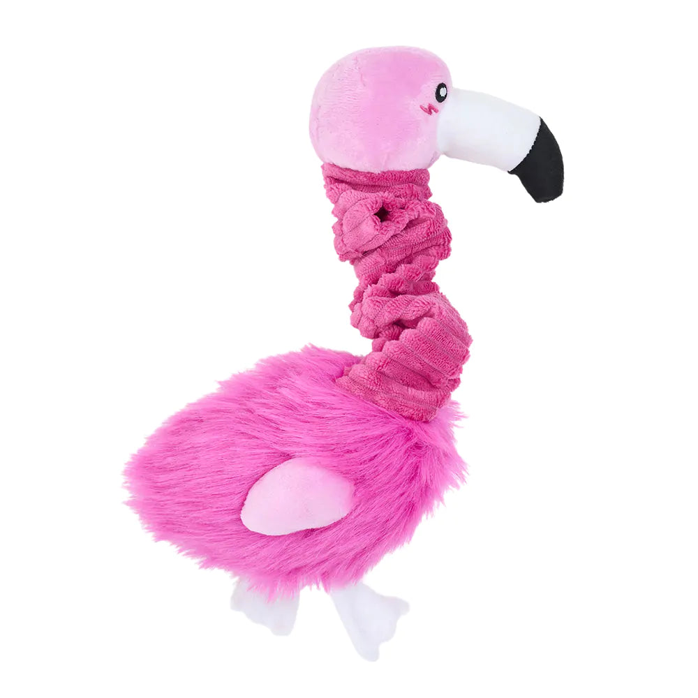 ZippyPaws Bungee Buddiez Flamingo Dog Rope Toy