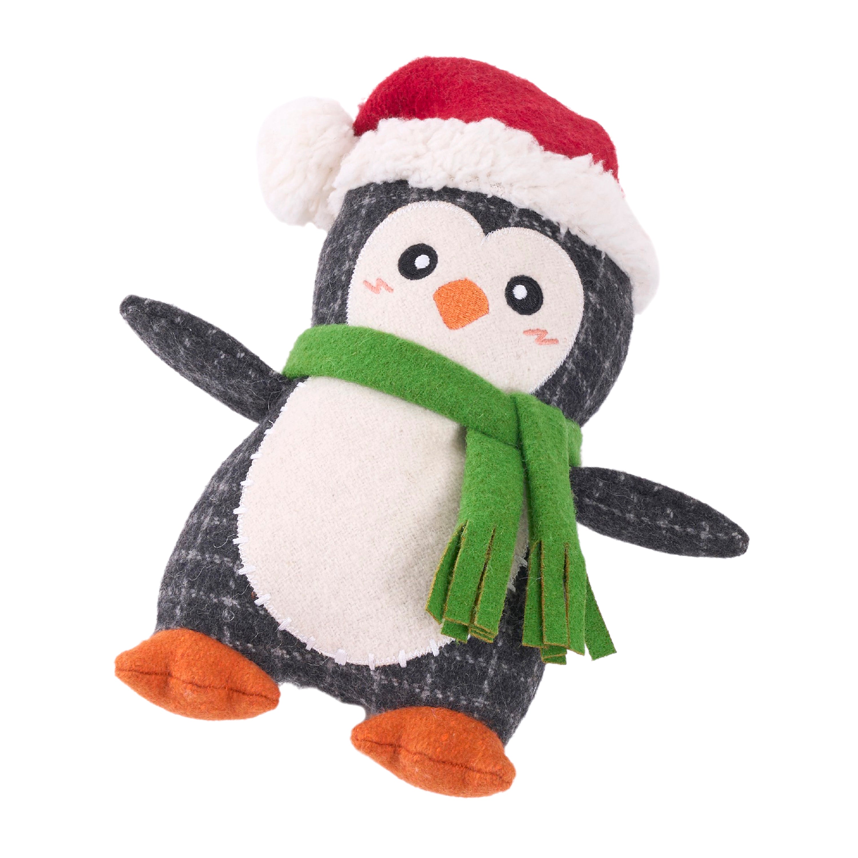 ZippyPaws ZippyPaws ecoZippy Holiday Cotton Cuddler Penguin Plush Dog Toy