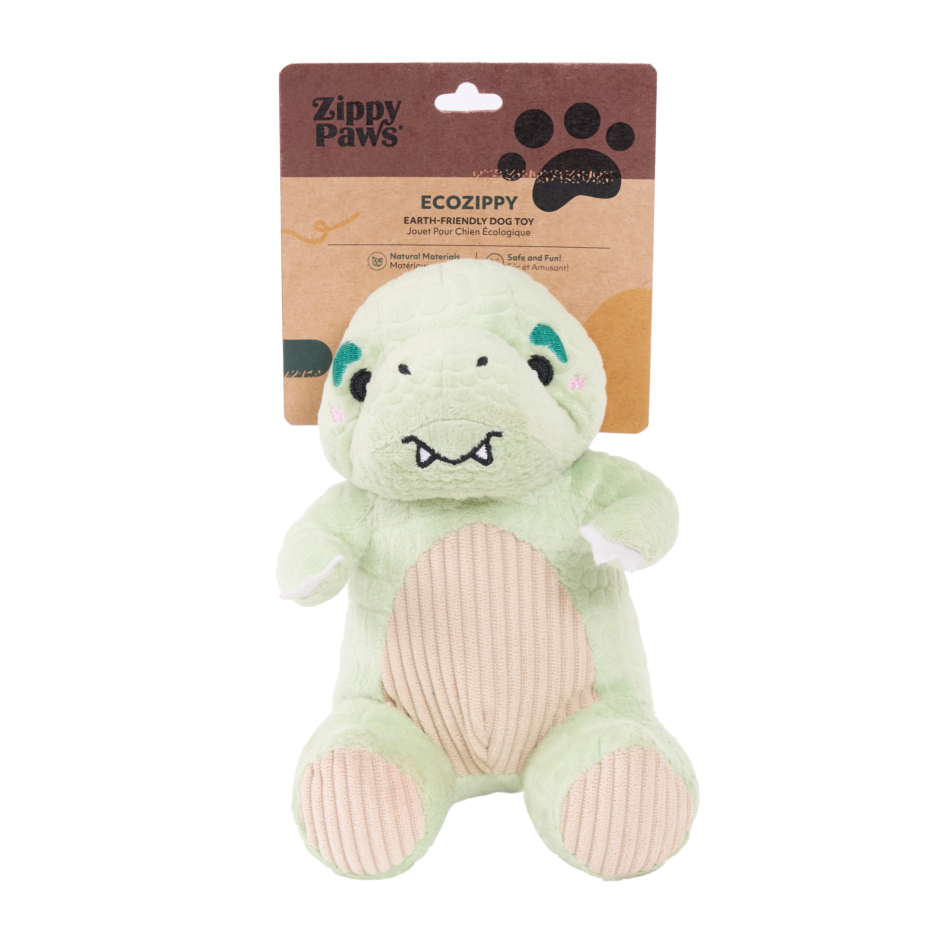 ZippyPaws ecoZippy DinozT-Rex Plush Dog Toy