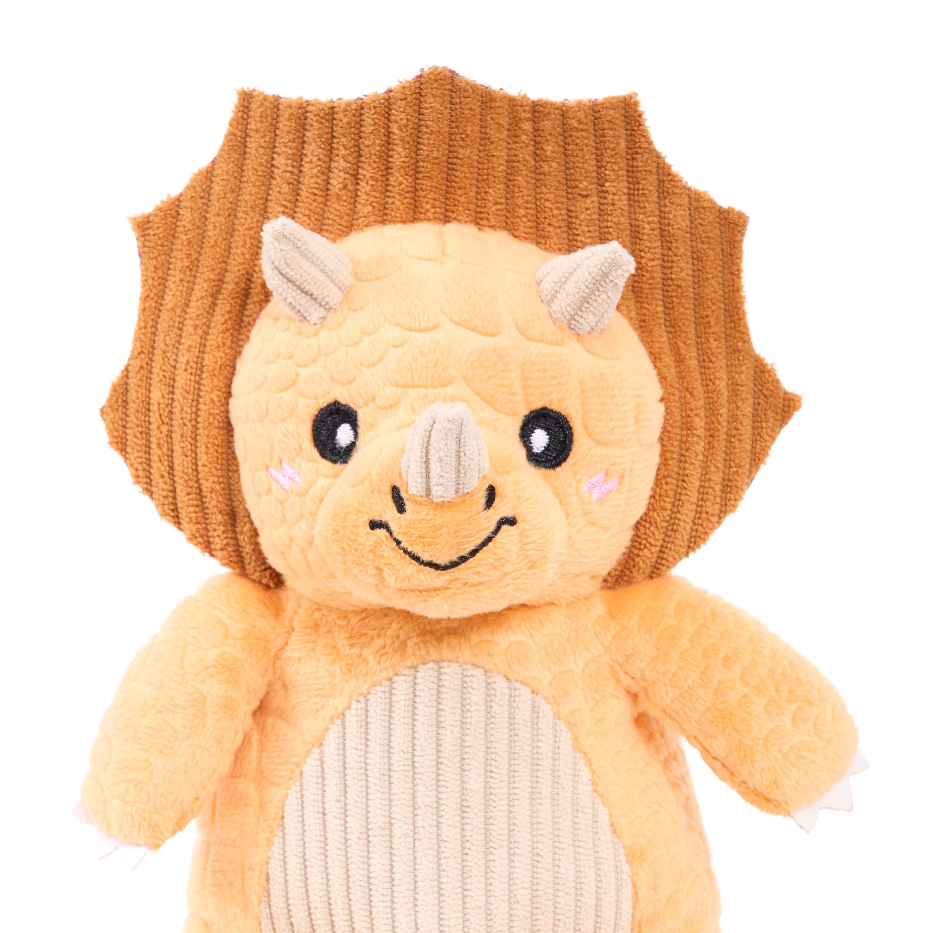 ZippyPaws ecoZippy Dinoz Triceratops Plush Dog Toy