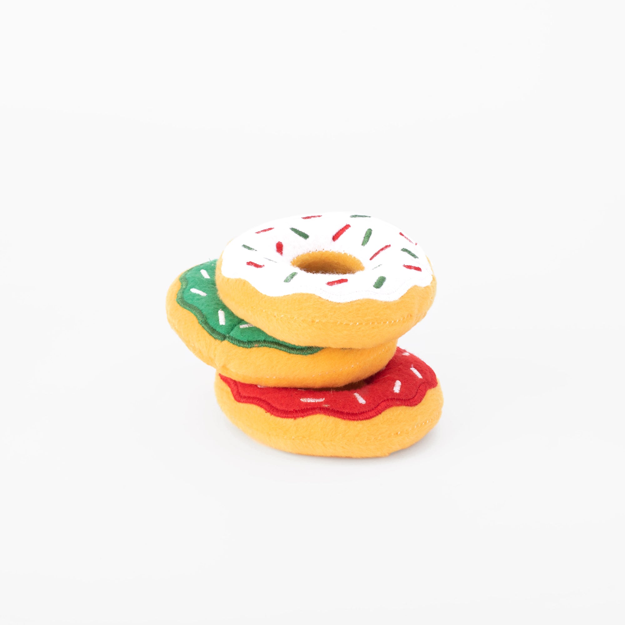 ZippyPaws Miniz Holiday Donutz Plush Dog Toy 3pk