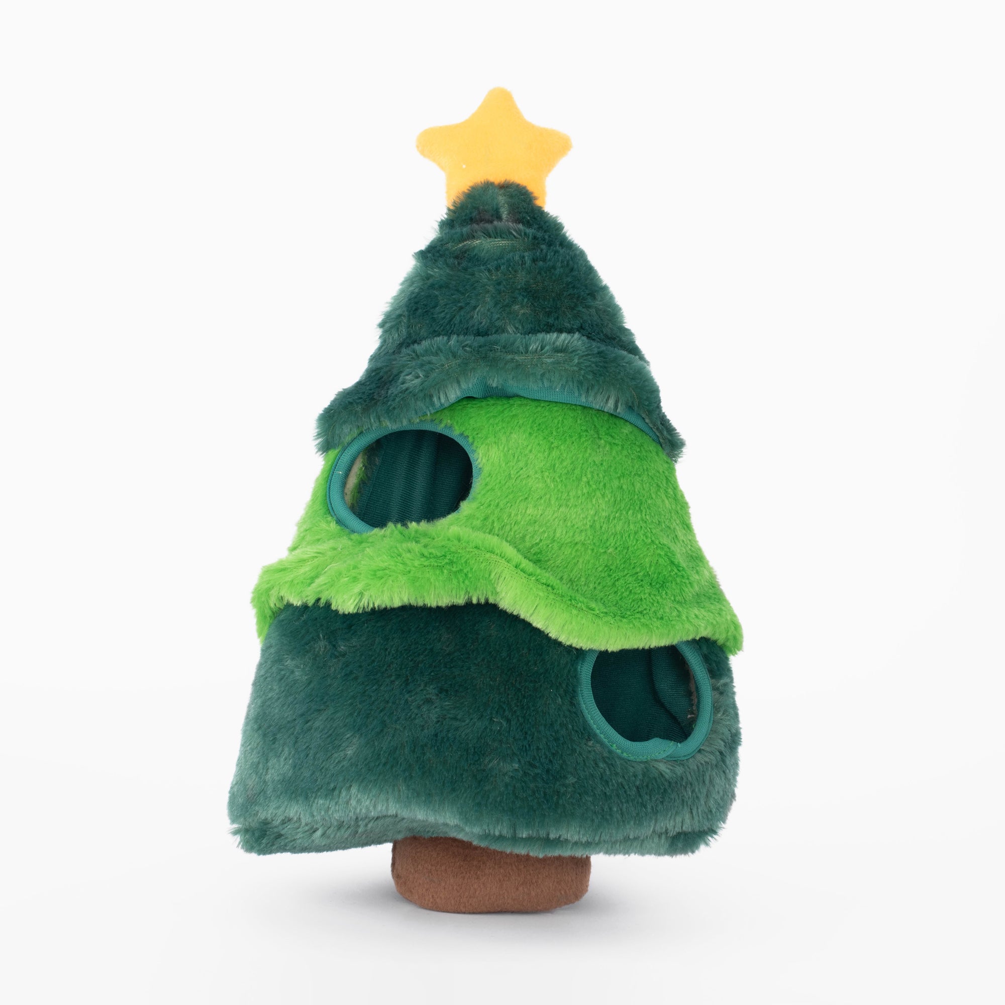 ZippyPaws Holiday Zippy Burrow Christmas Tree Plush Dog Toy