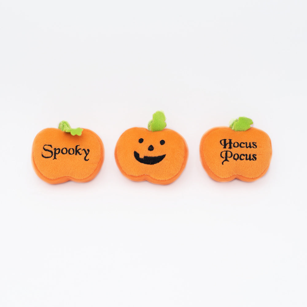 ZippyPaws Halloween Miniz 3Pack Pumpkins