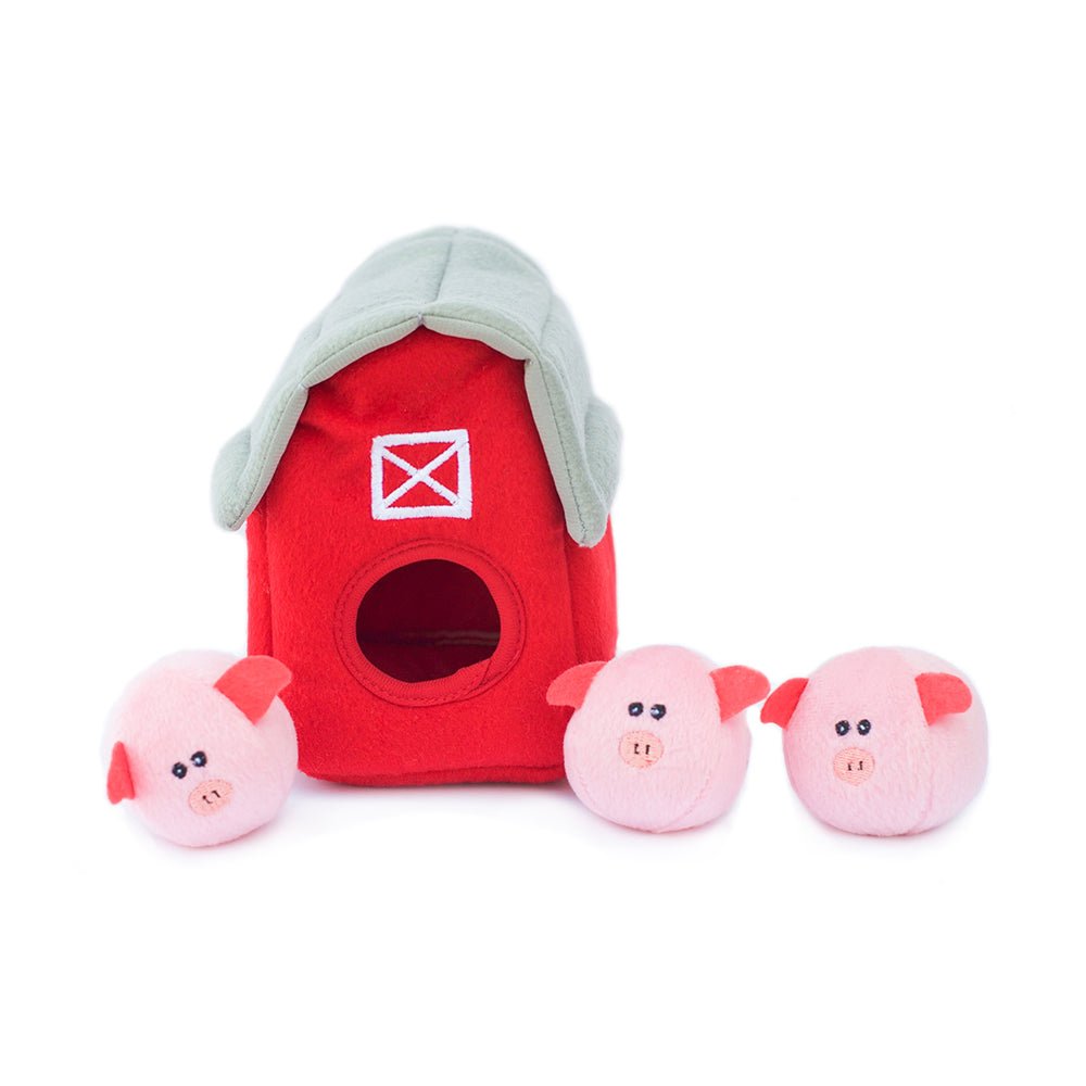 ZippyPaws Zippy Burrow Barn with Pig Bubble Babies
