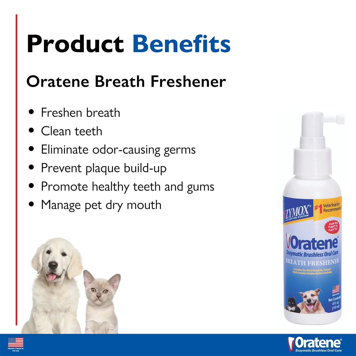 Zymox Oratene Breath Freshener - 4 oz. bottle
