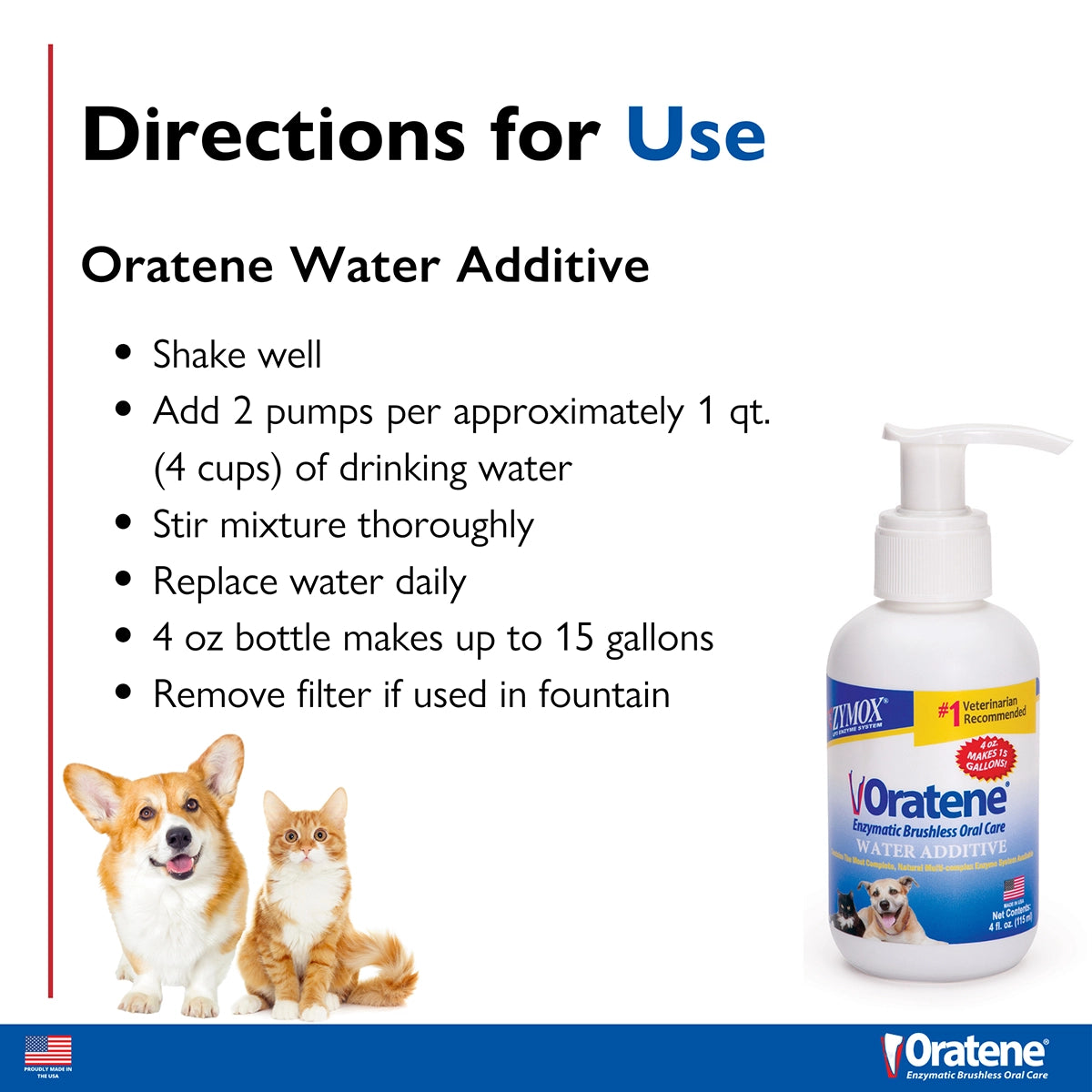 Oratene Water Additive - 4 oz. bottle