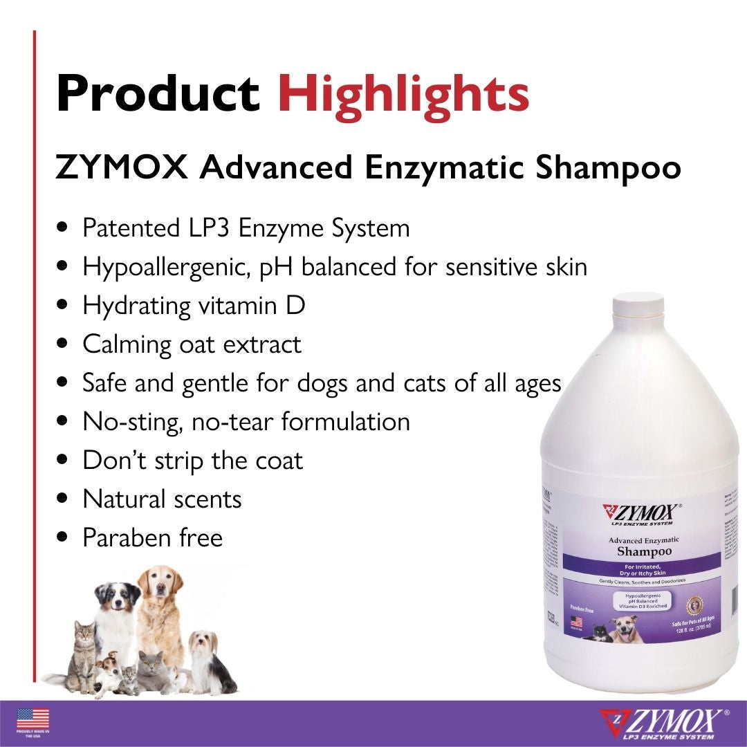 Zymox Advanced Enzymatic Shampoo - 1 gallon