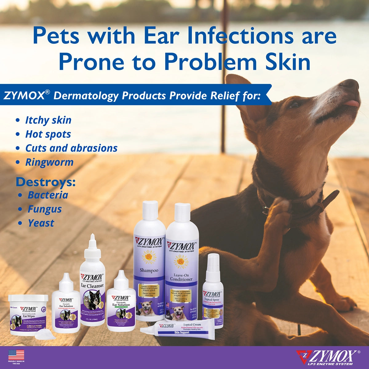 Zymox Ear Solution w/out hydrocortisone - 1.25 oz. bottle