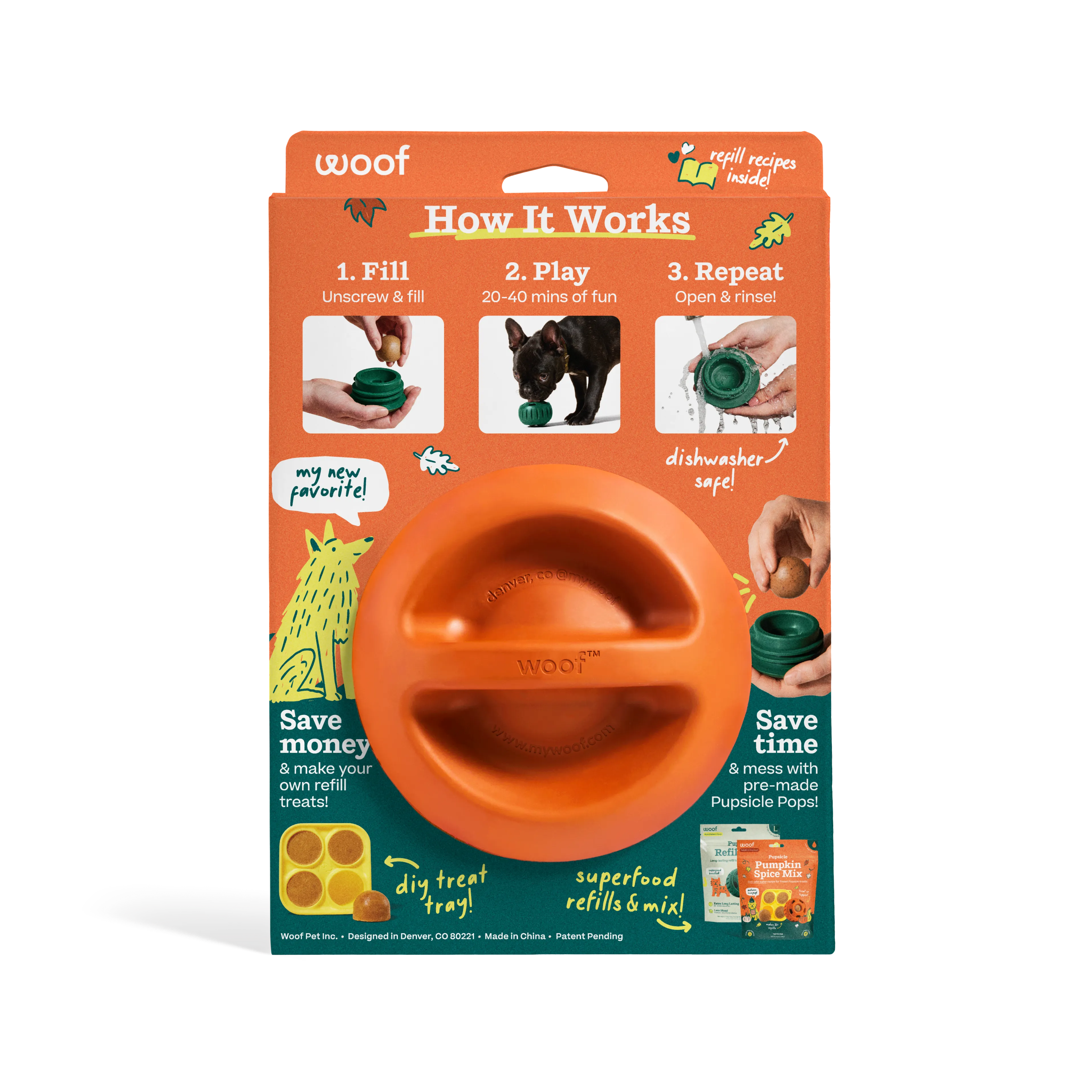 WOOF Pumpkin Pupsicle XL