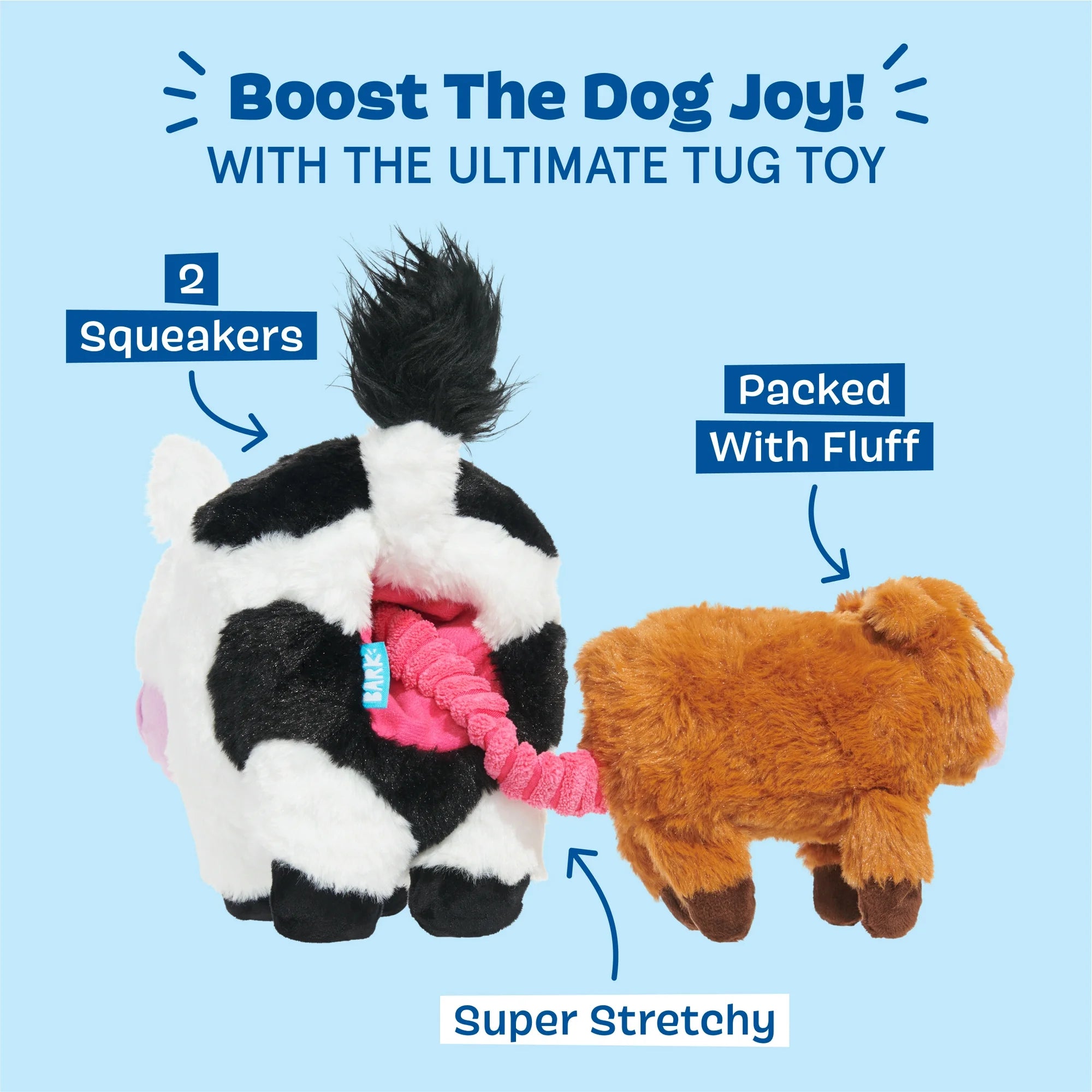 BARK Bertha the Cow Dog Plush Toy