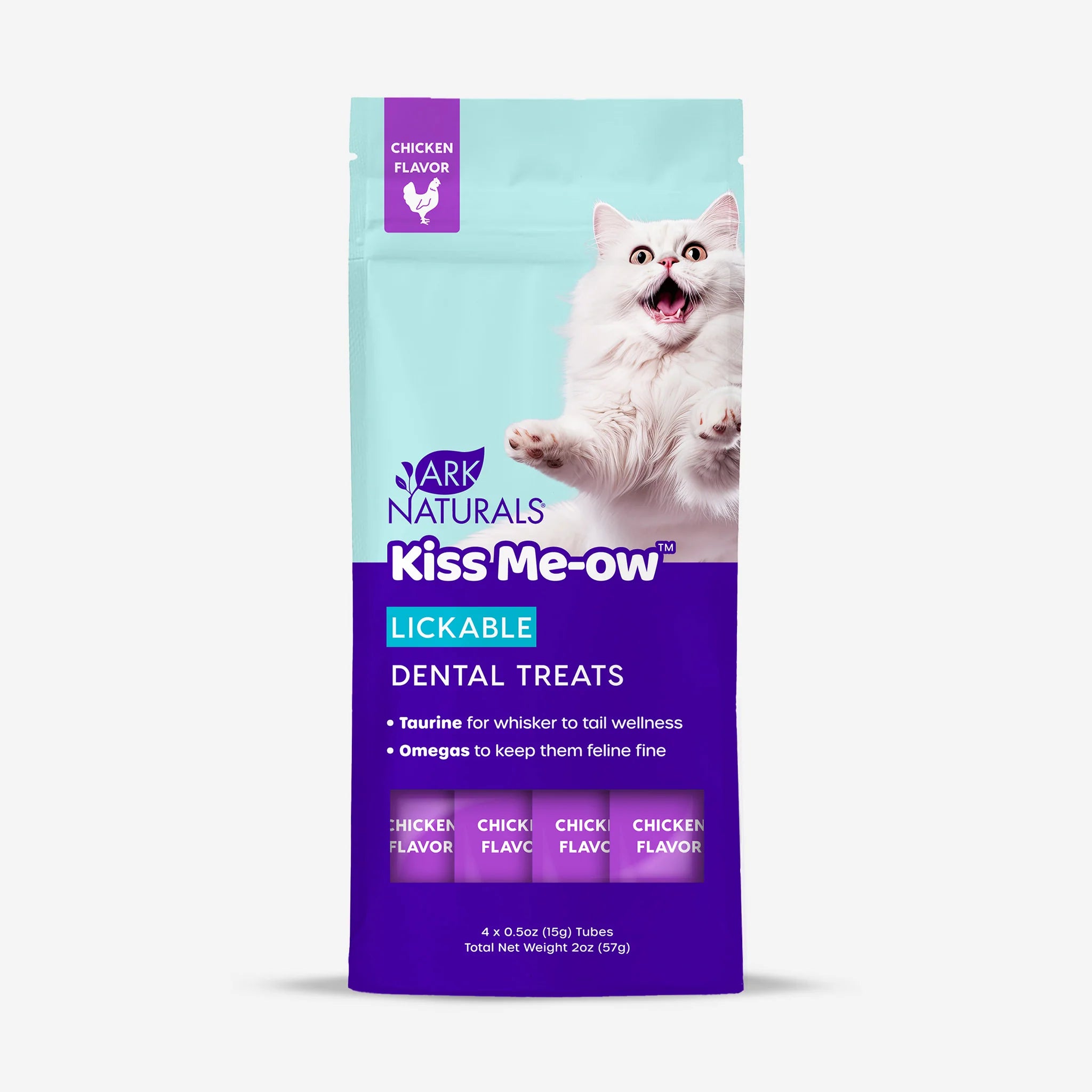 Ark Naturals Lickable Kiss Me-Ow Chicken Cat Treat 2oz