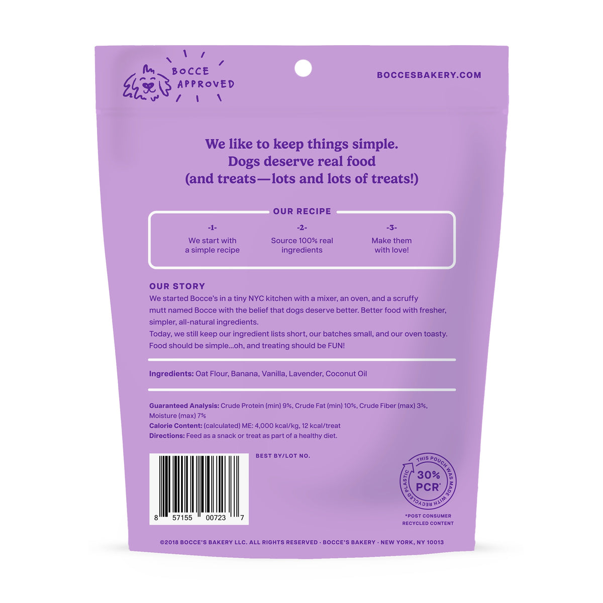 Bocce's Bakery Bedtime Tea Biscuit Dog Treats 5oz