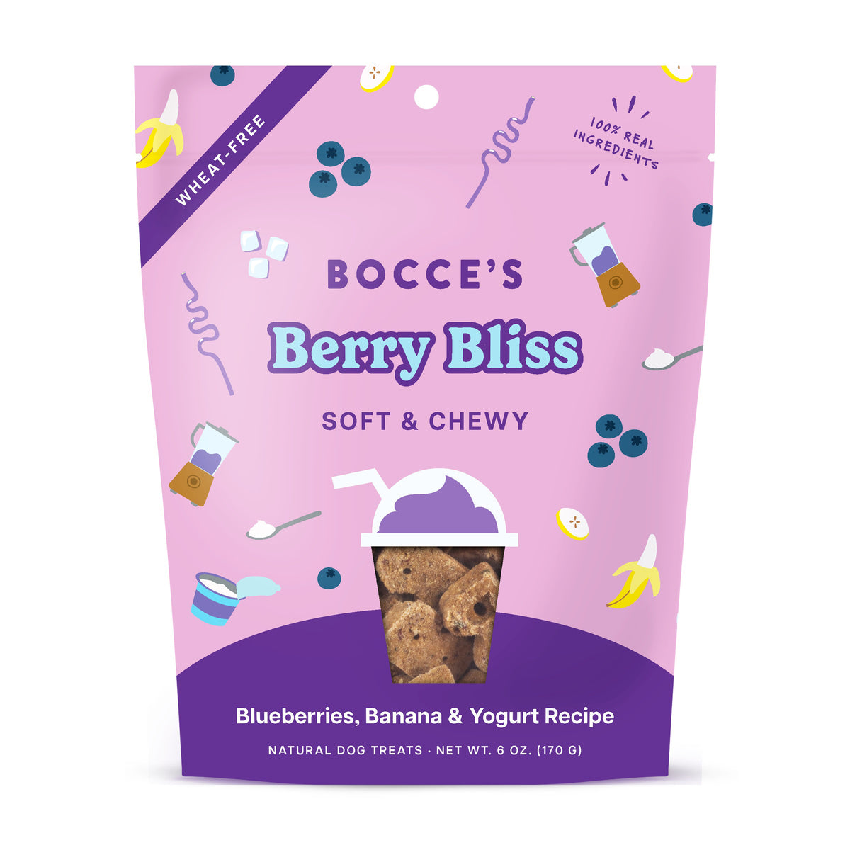 Bocce's Bakery Berry Bliss Soft & Chewy Dog Treats 6oz