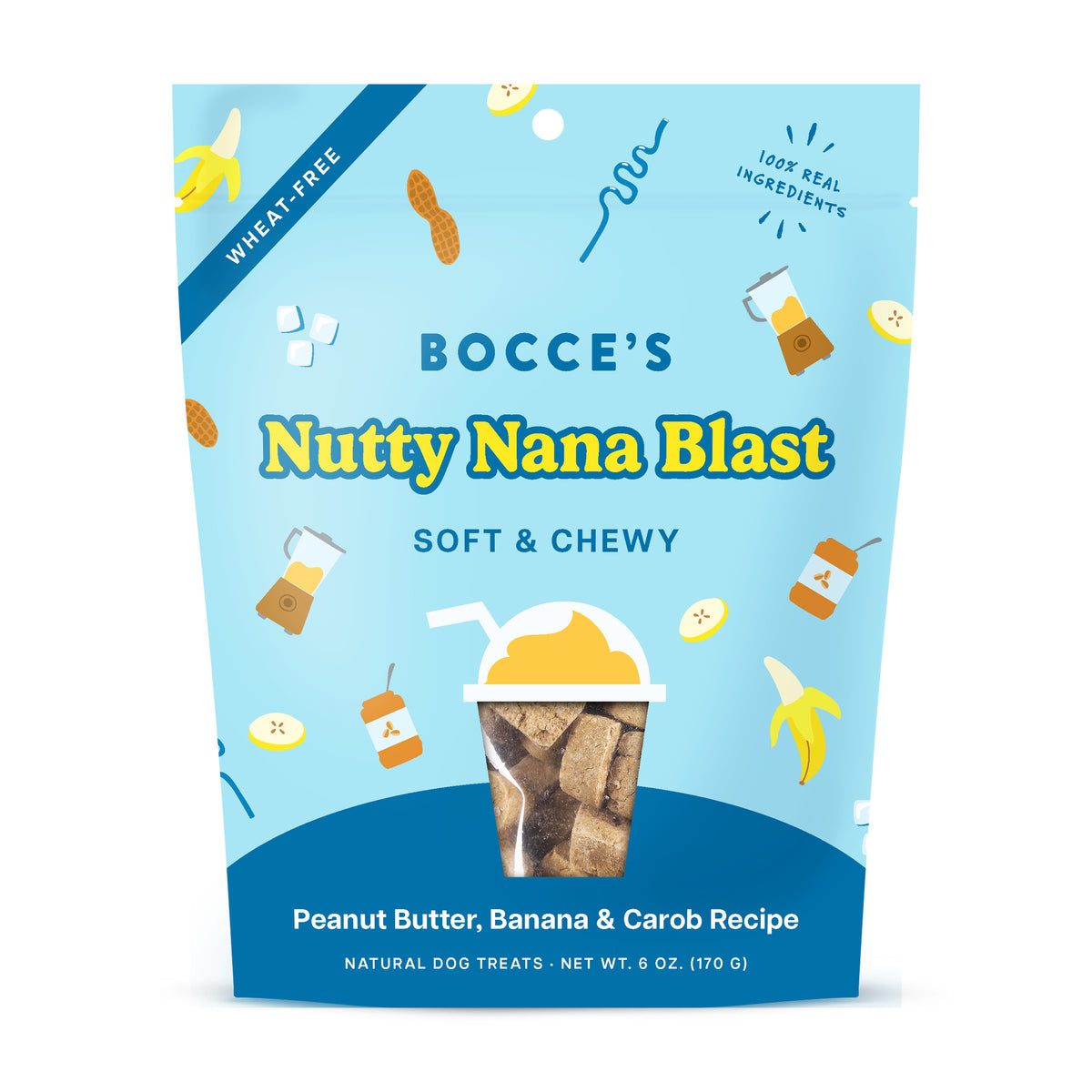 Bocce's Bakery Nutty Nana Blast Soft & Chewy Dog Treats 6oz