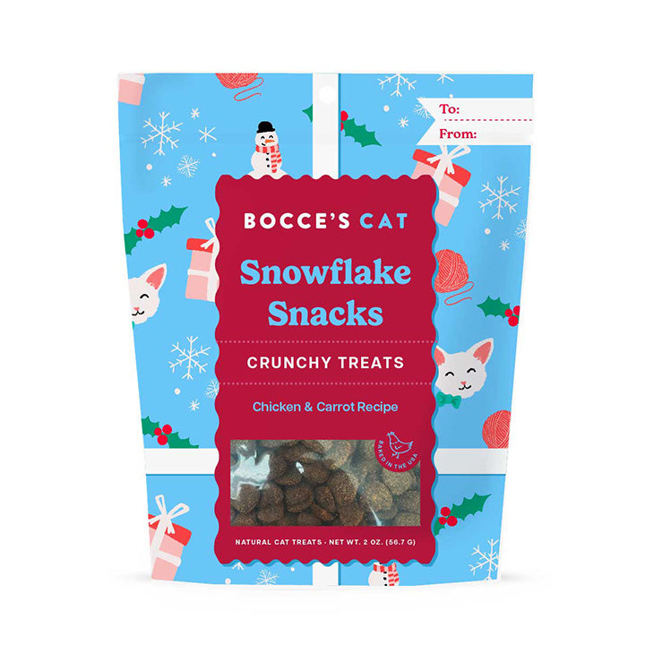 Bocce's Bakery Snowflake Snacks Crunchy Cat Treats 2oz