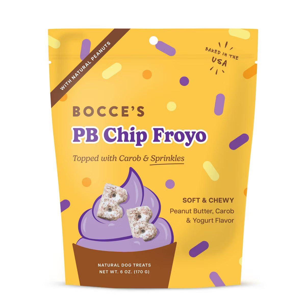 Bocce's Bakery PB Chip Froyo Soft & Chewy Dog Treats 6oz