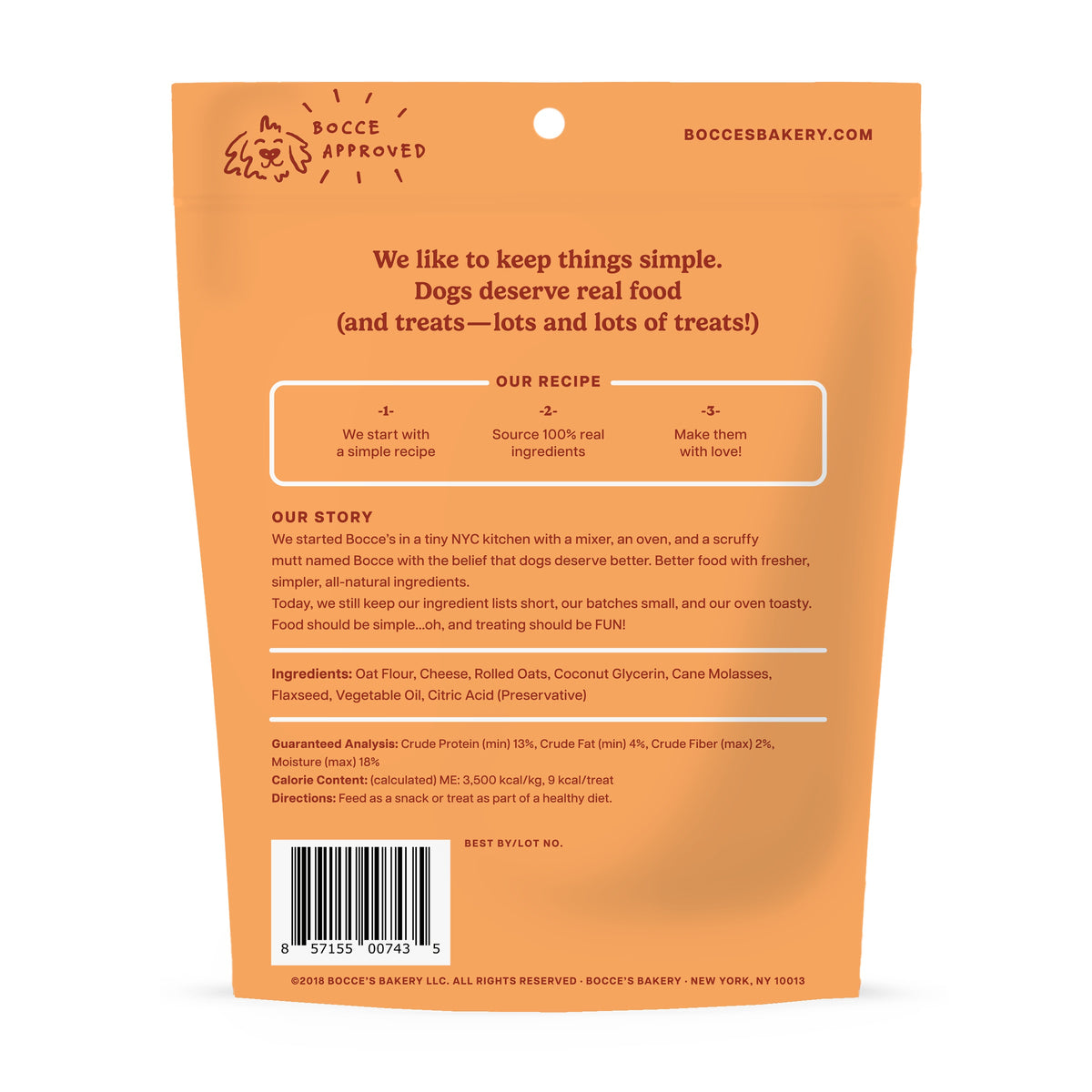 Bocce's Bakery Cheese Soft & Chewy Dog Treats 6oz