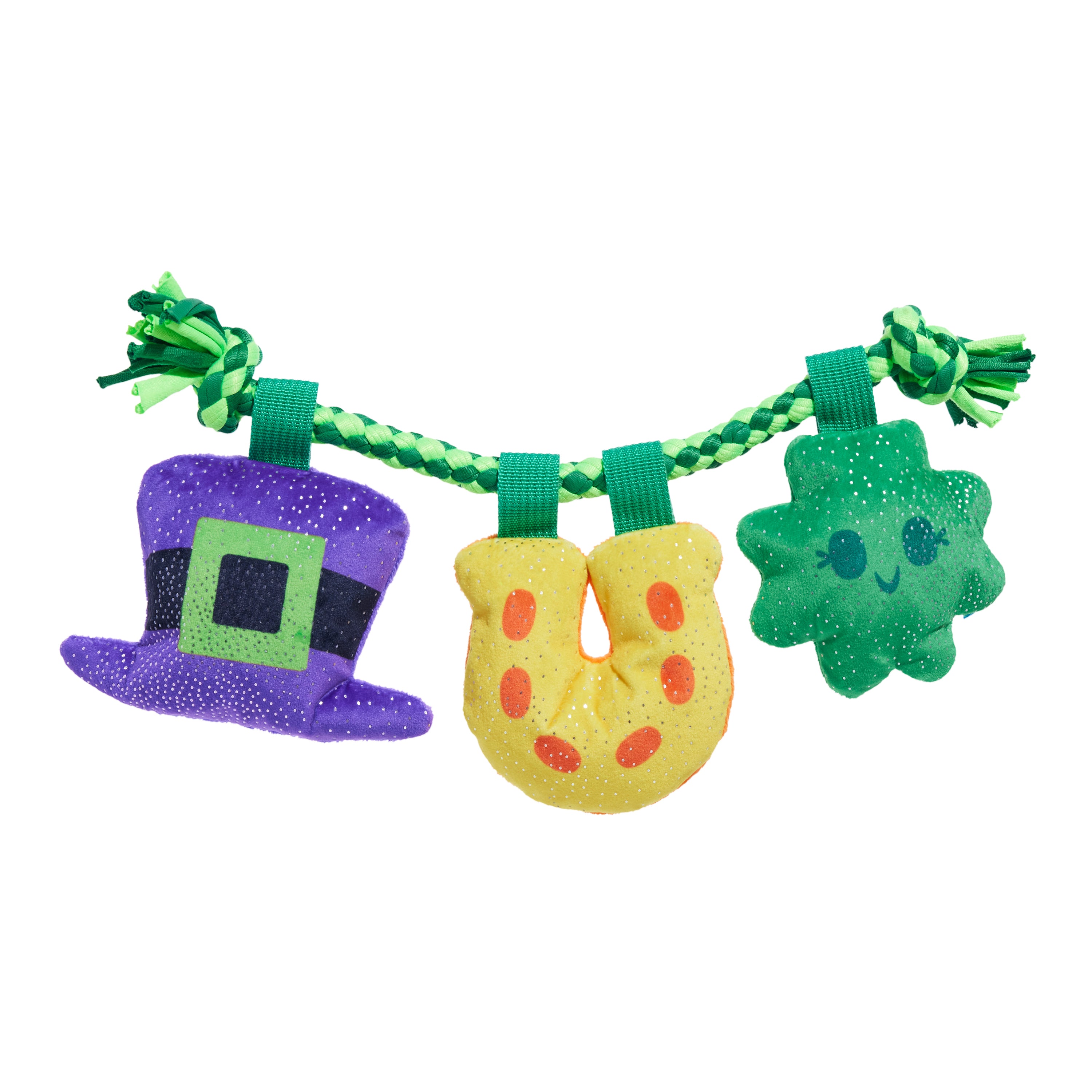 BARK Tuggy Charms St. Patrick's Day Plush Dog Toy