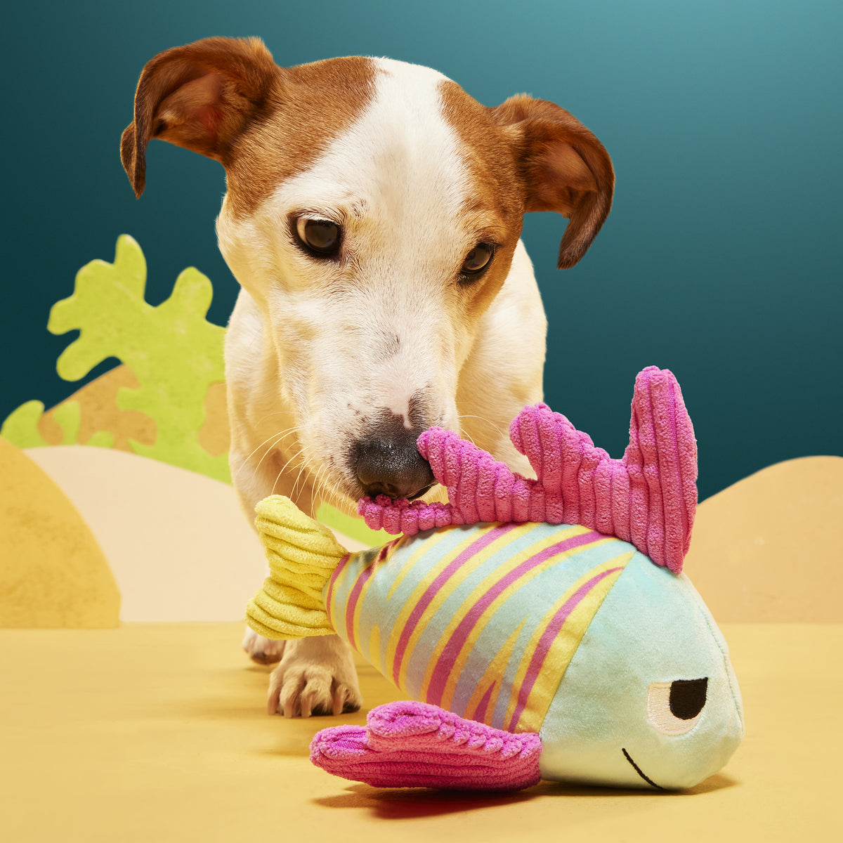 BARK Lion Fish Larry Plush Dog Toy