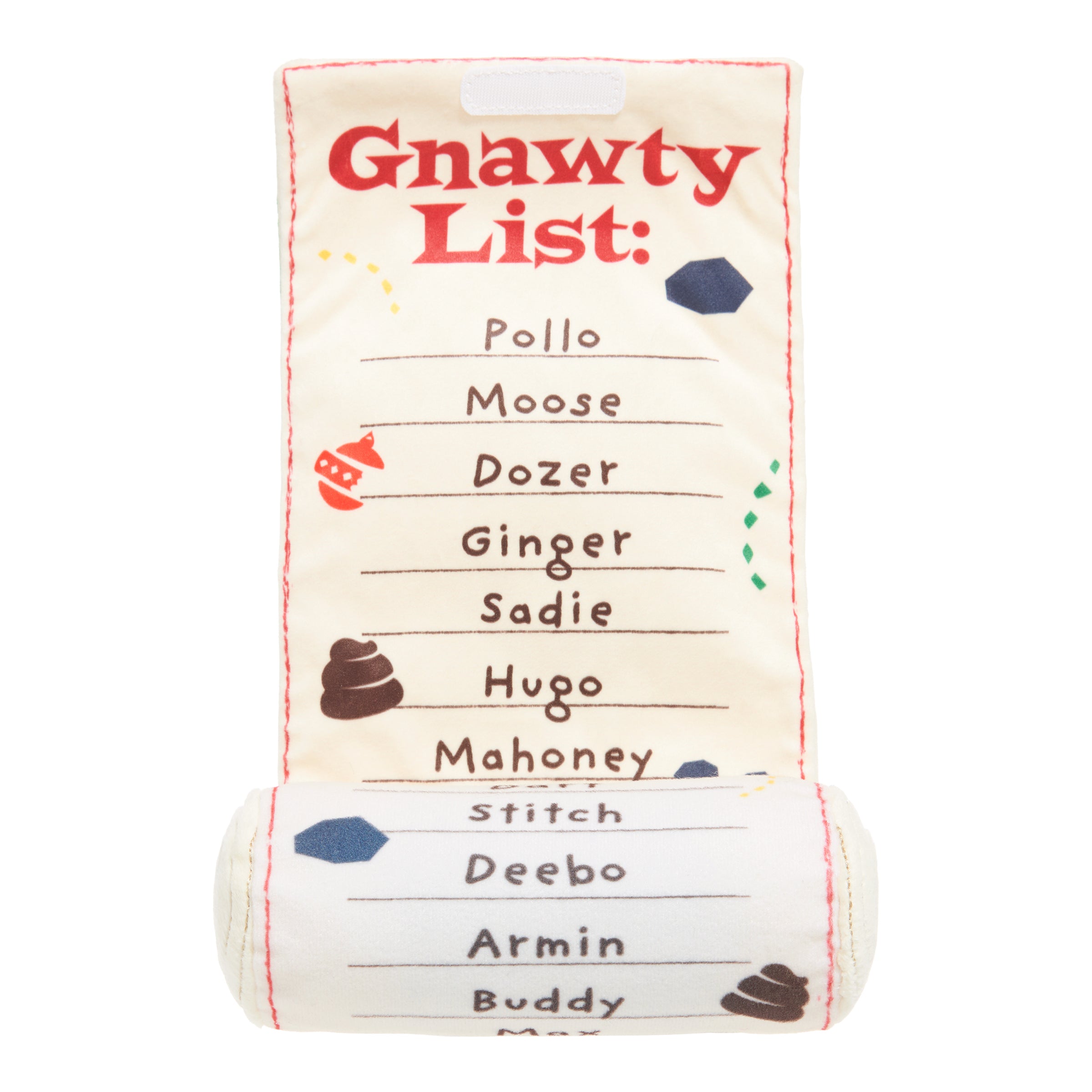 BARK Gnawty & Gnice List Plush Dog Toy