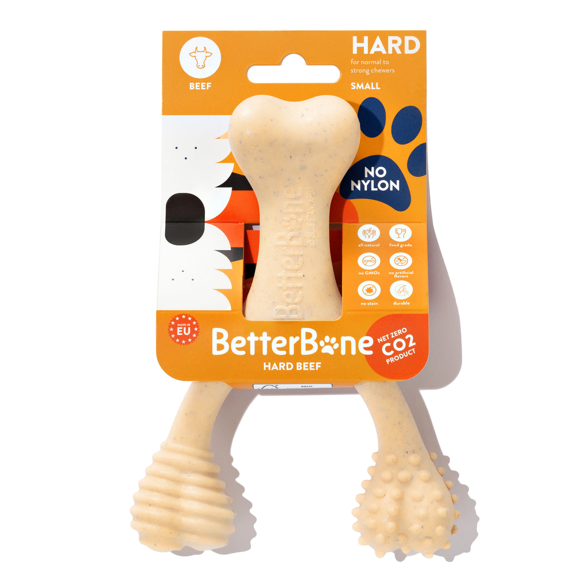 BetterBone Hard Beef Dog Chew Toy Small