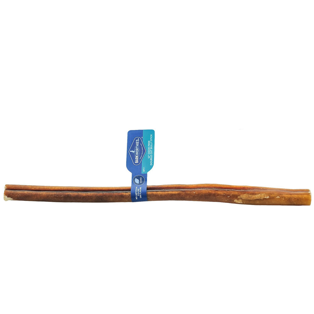 Barkworthies Bully Stick - Odor Free - 12'' Double Cut (Case 25)